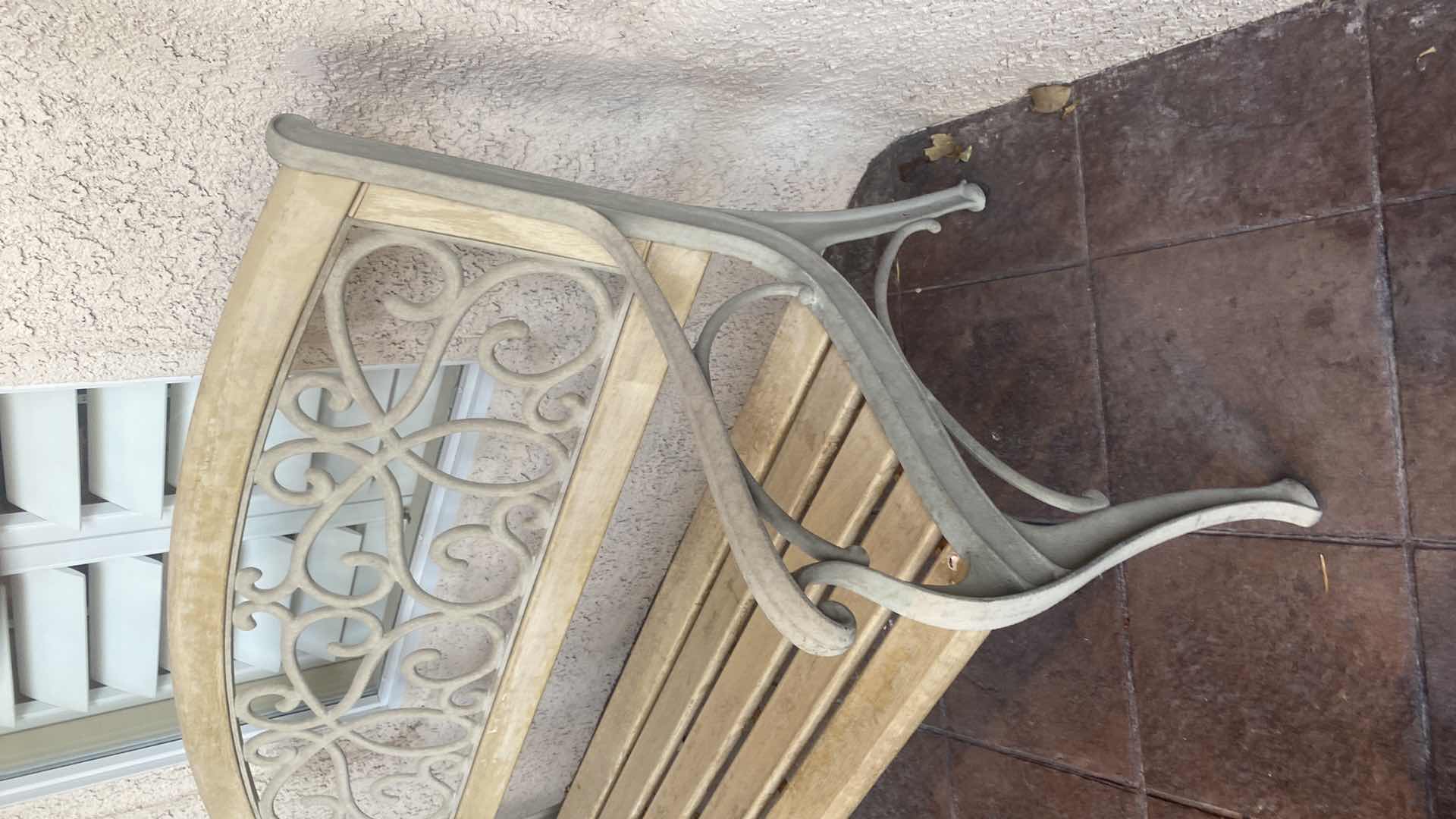 Photo 1 of METAL AND WOOD GARDEN BENCH 50“ X 24 1/2“ H 36”