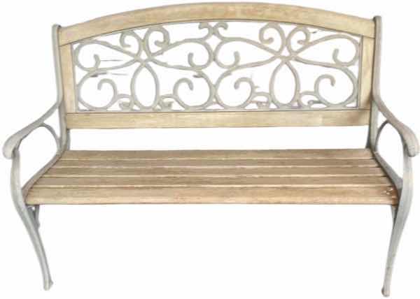 Photo 1 of METAL AND WOOD GARDEN BENCH 50“ X 24 1/2“ H 36”