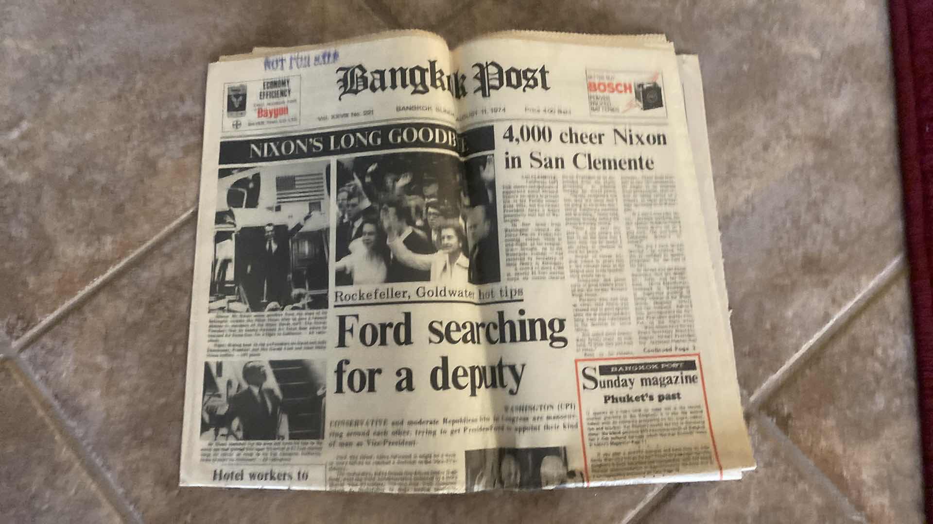 Photo 1 of 5-VINTAGE NEWSPAPERS