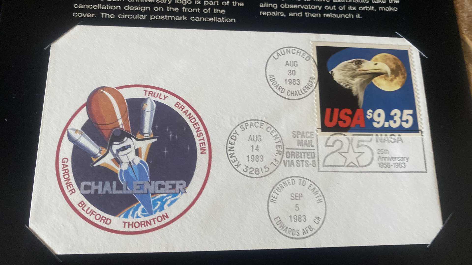Photo 1 of THE TOMBSTONE PAPER & EIGHT FLIGHT COVER USPS NASA WITH COMMEMORATIVE STAMP