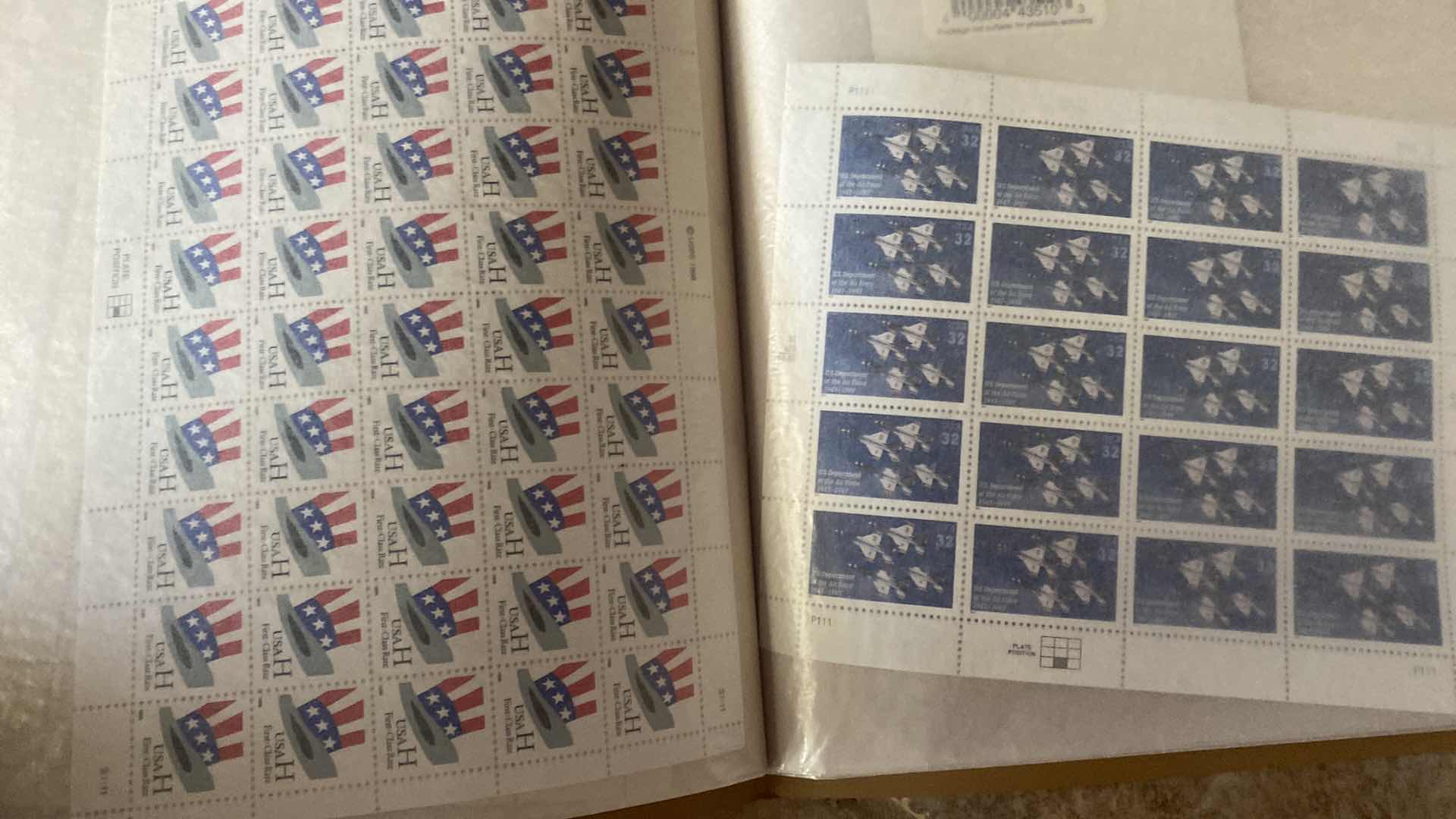 Photo 1 of VINTAGE MINT SHEET FILE WITH STAMP COLLECTION