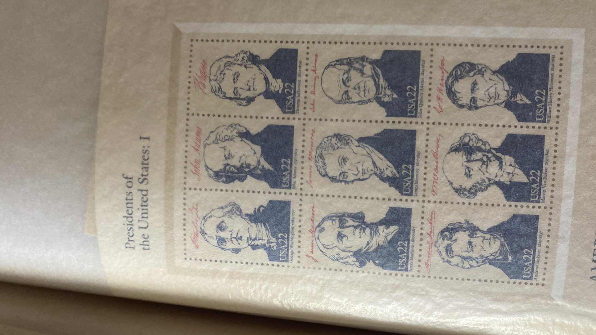 Photo 1 of VINTAGE MINT SHEET FILE WITH STAMP COLLECTION