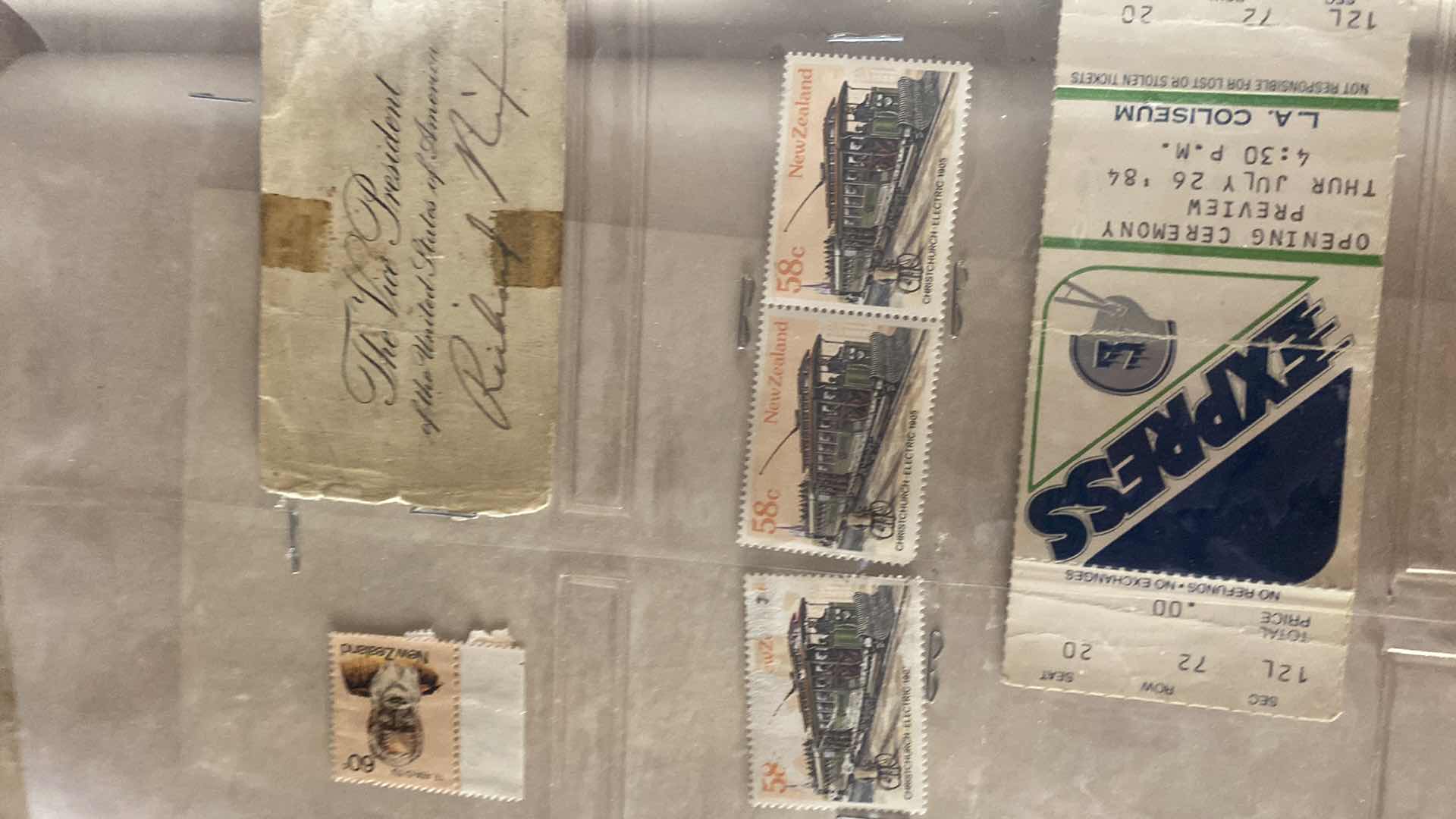 Photo 1 of VINTAGE MINT SHEET FILE WITH STAMP COLLECTION