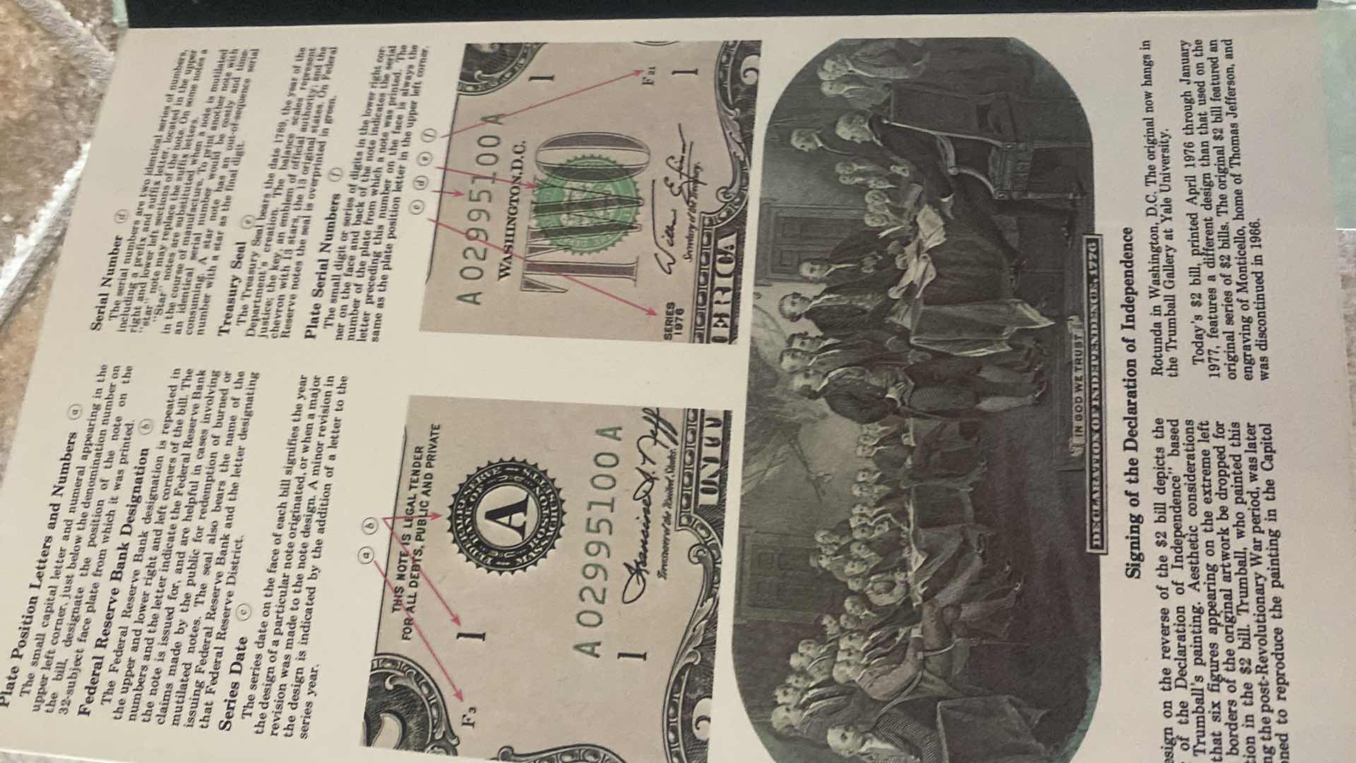 Photo 1 of VINTAGE NEW - 1976 BUREAU OF ENGRAVING AND PRINTING 4 $2 DOLLAR BILLS UNCUT (STAR NOTES)