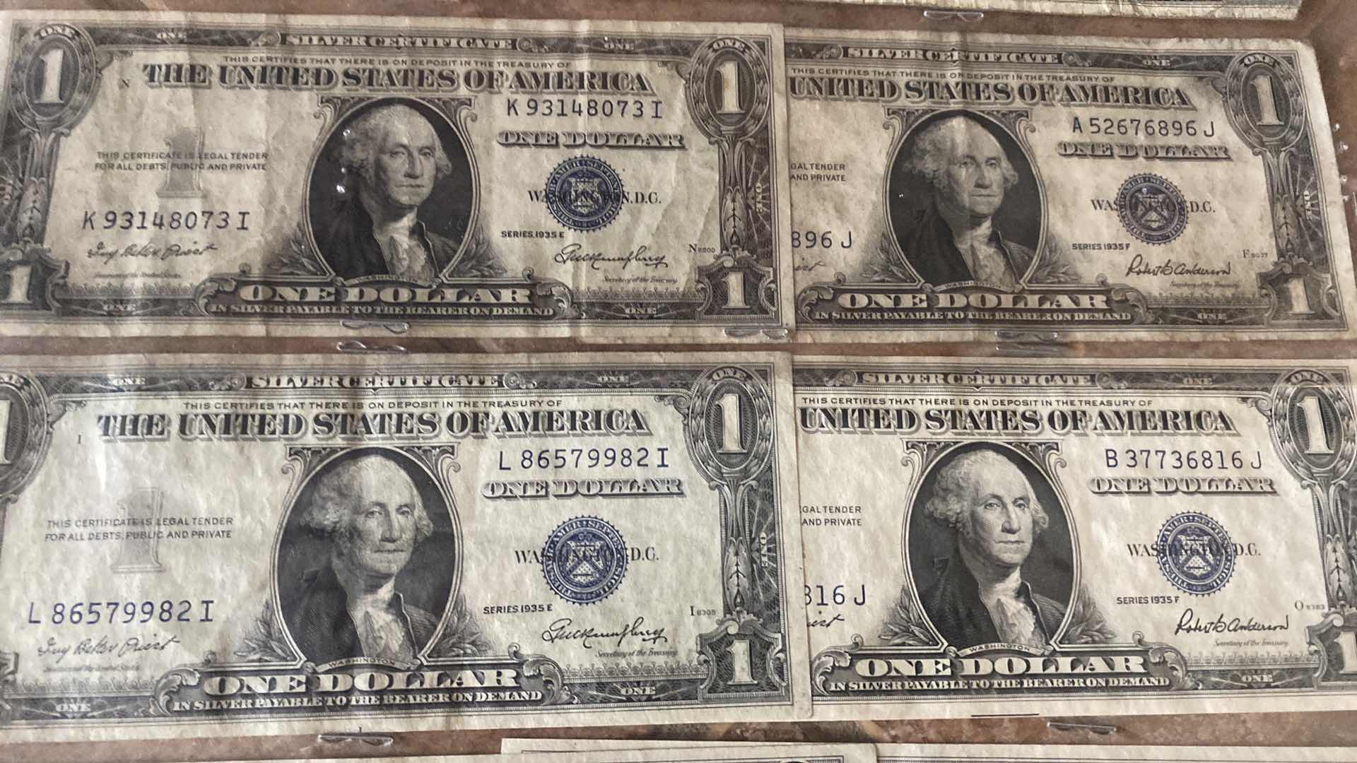 Photo 1 of 16-$1 CIRCULATED SILVER CERTIFICATES