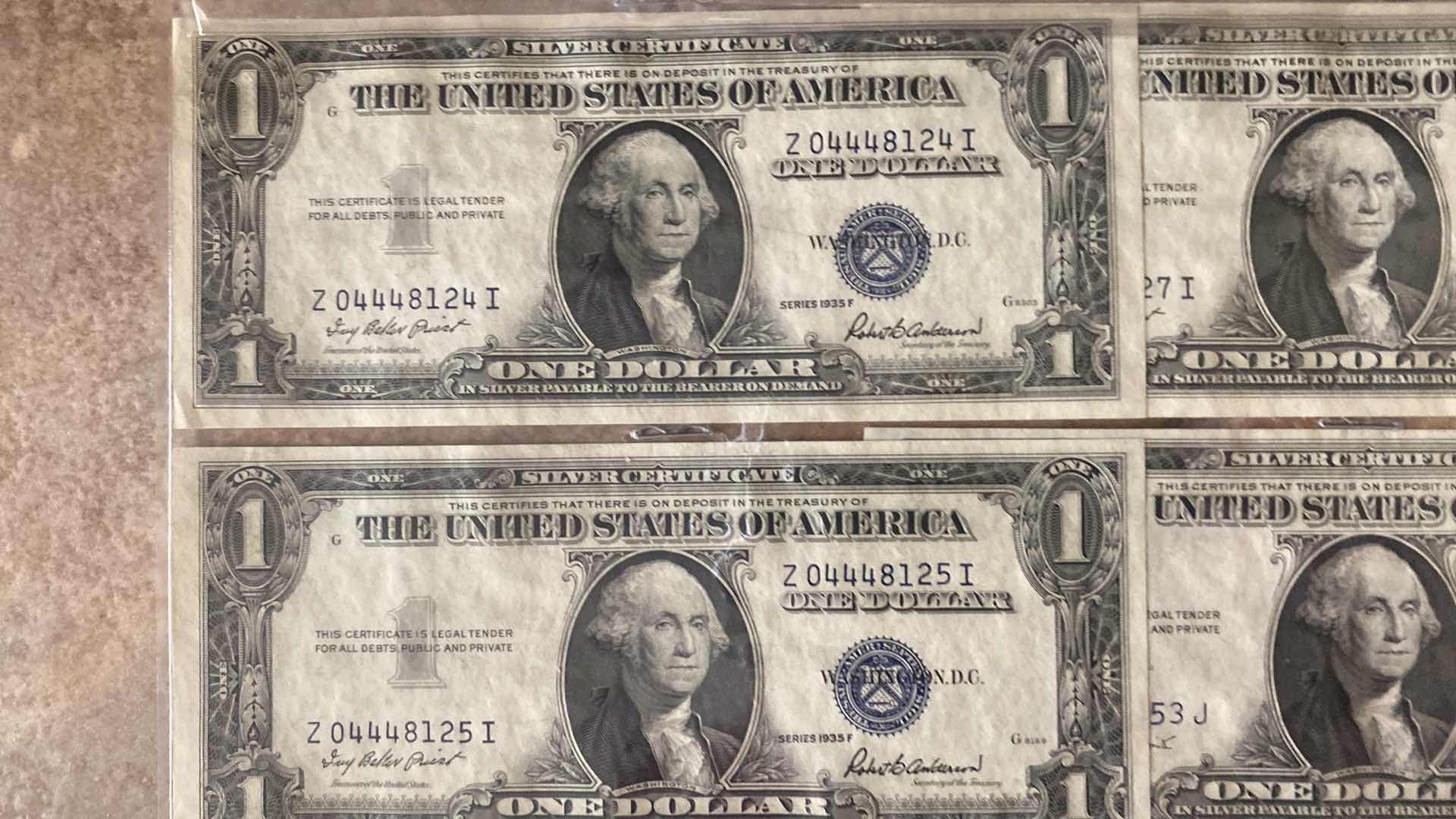 Photo 1 of 18-VINTAGE 1957 CIRCULATED SILVER CERTIFICATES ONE DOLLAR BILLS