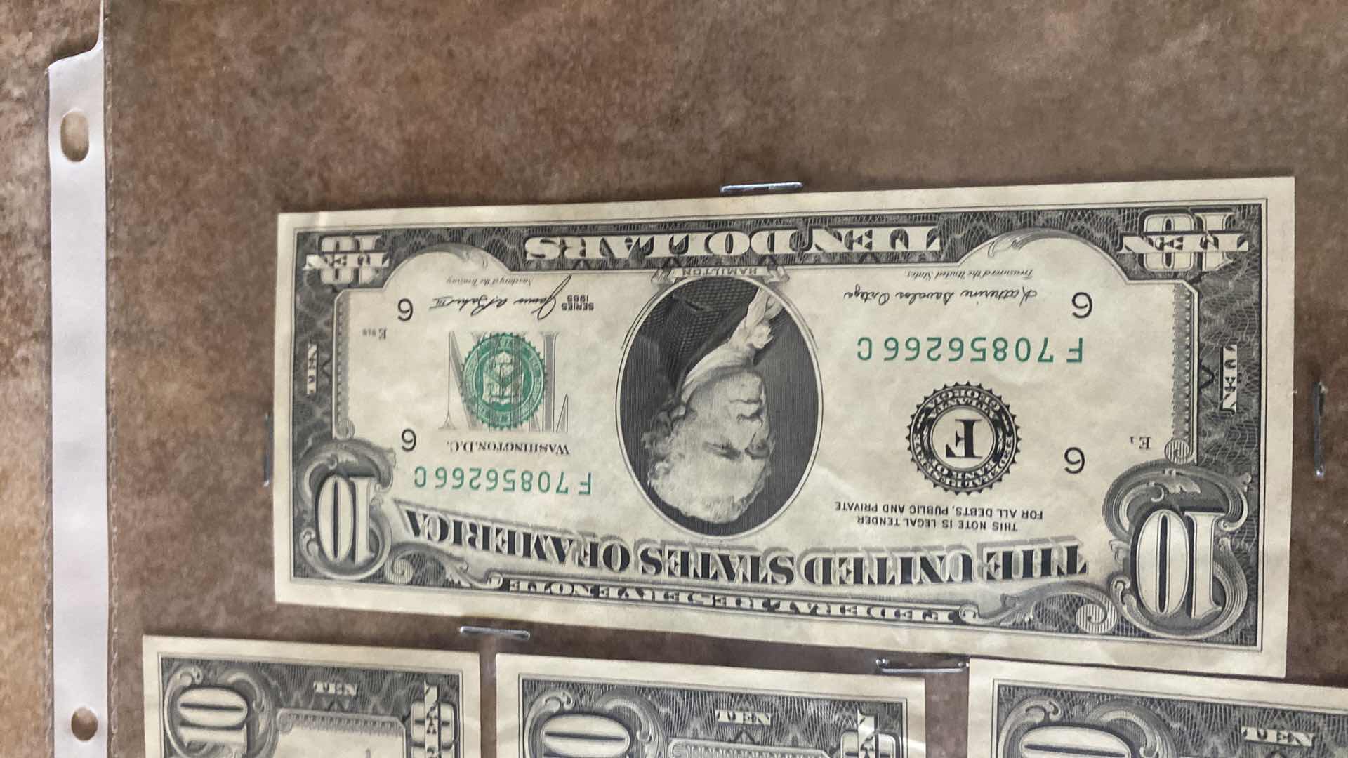 Photo 1 of 4-VINTAGE 1985 $10 BILLS