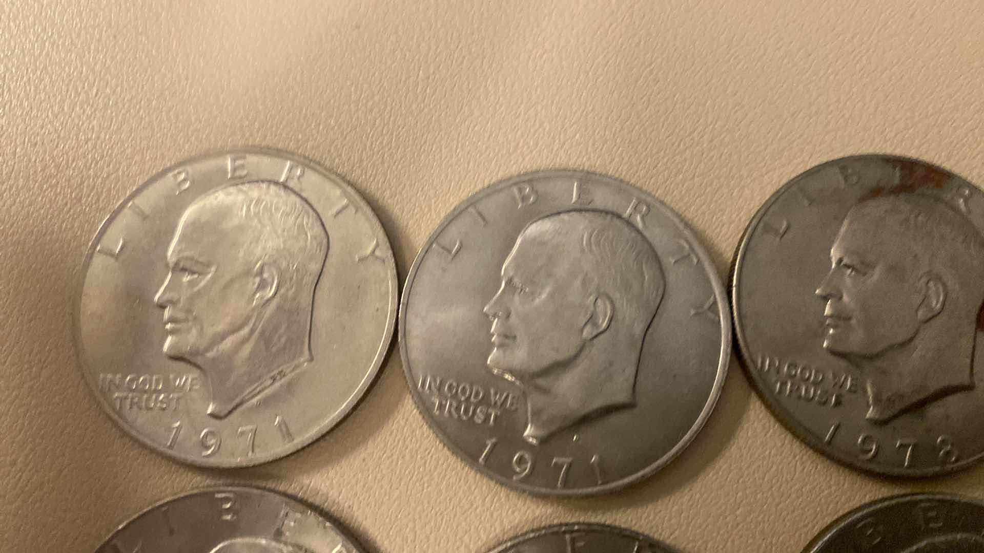 Photo 1 of 9-EISENHOWER DOLLARS YEARS RANGE FROM 1971, 1972, 1974, 1978 & BICENTENNIAL DOLLARS
