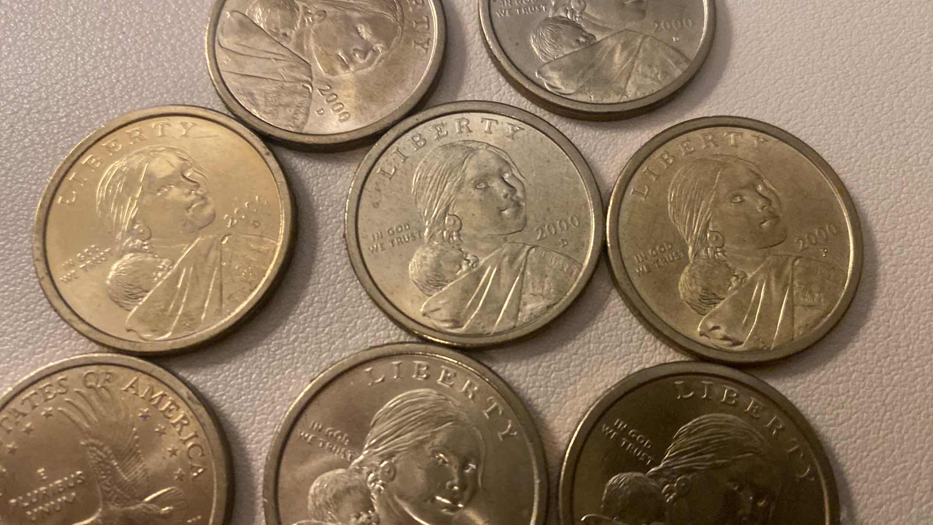 Photo 1 of 11-UNITED STATES SACAGAWEA GOLDEN DOLLAR COINS- COMPOSED OF MAGNESIUM BRASS