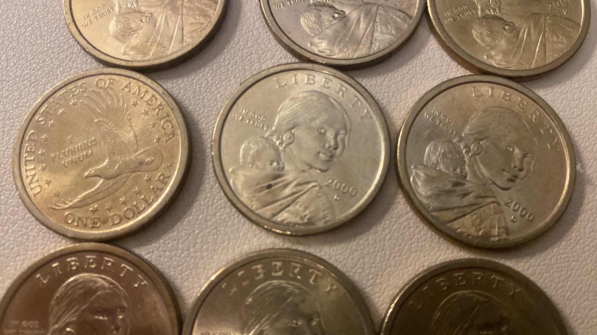 Photo 1 of 11-UNITED STATES SACAGAWEA GOLDEN DOLLAR COINS- COMPOSED OF MAGNESIUM BRASS