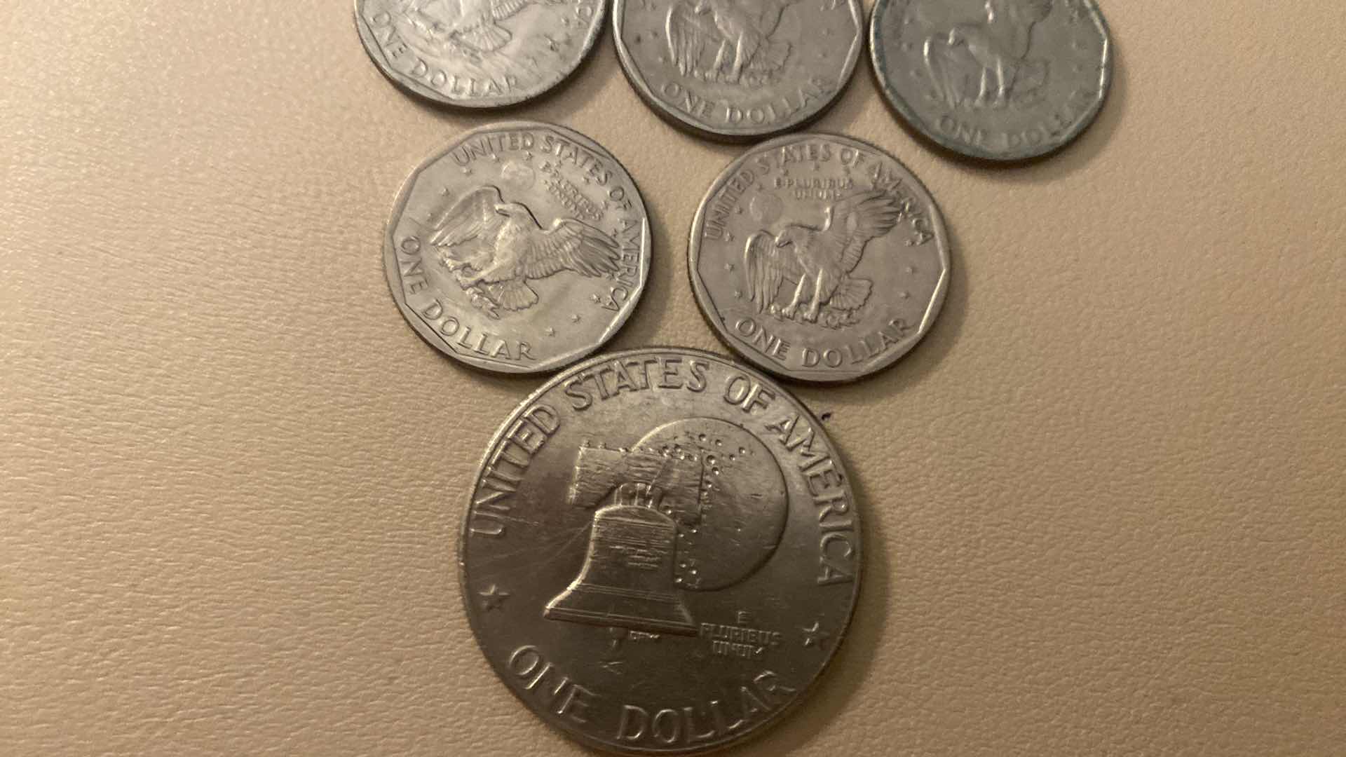 Photo 1 of 8-SUSAN B ANTHONY DOLLARS& 1 EISENHOWER DOLLAR