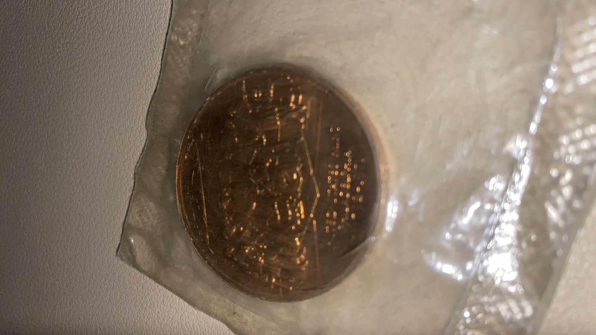 Photo 1 of REPRODUCTION OF 1789 INDIAN PEACE METAL TOKEN WITH GEORGE WASHINGTON