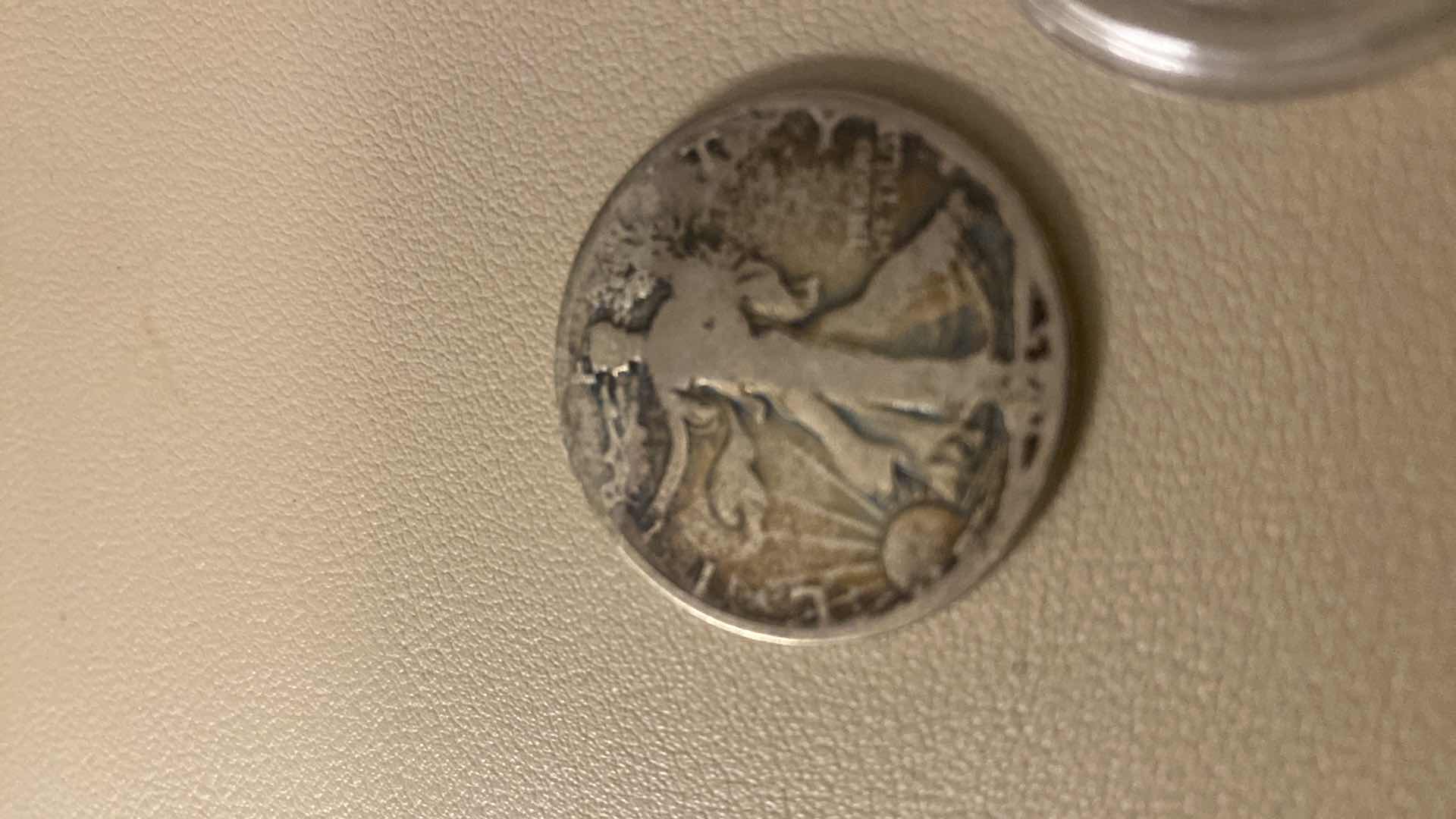 Photo 1 of 2-U.S. 1945 WALKING LIBERTY HALF DOLLARS COMPOSED OF 90% SILVER & 2005 D MINT CALIFORNIA STATEHOOD QUARTER DOLLAR HONORING YOSEMITE VALLEY