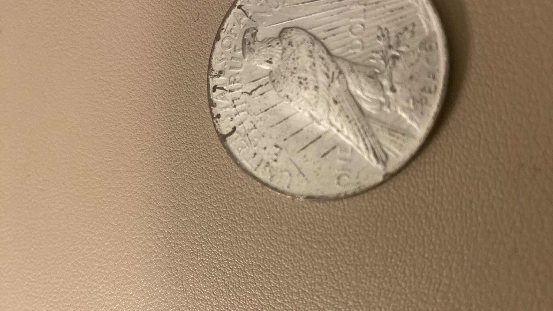 Photo 1 of VINTAGE 1923 PEACE SILVER DOLLAR MINT MARK NOT VISIBLE