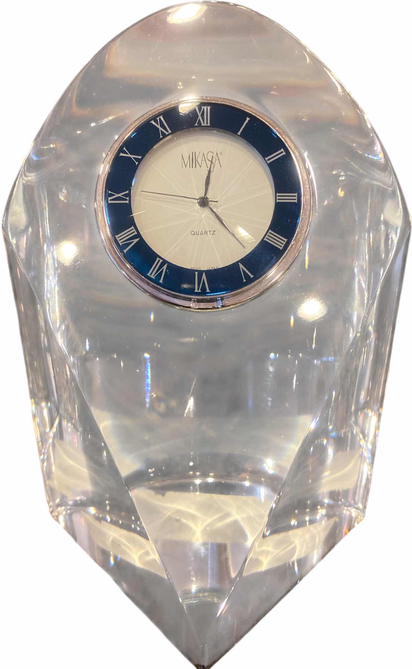 Photo 1 of MIKASA CRYSTAL CLOCK WITH QUARTZ MOVEMENT H 5 AND 3/4“