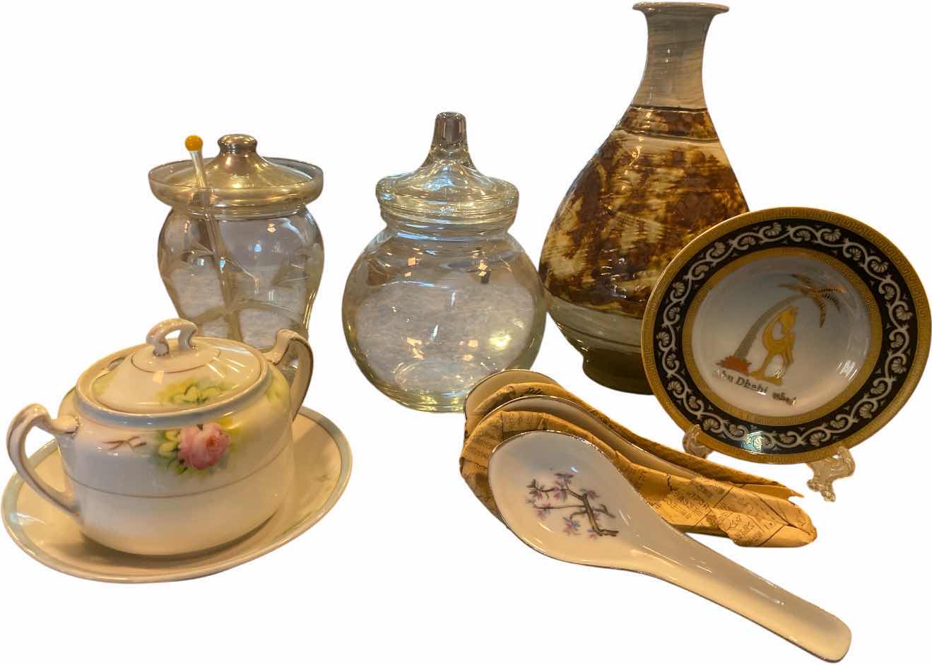 Photo 1 of SERVE WARE PORCELAIN SOUP SPOONS JAM & SUGAR BOWLS & MORE