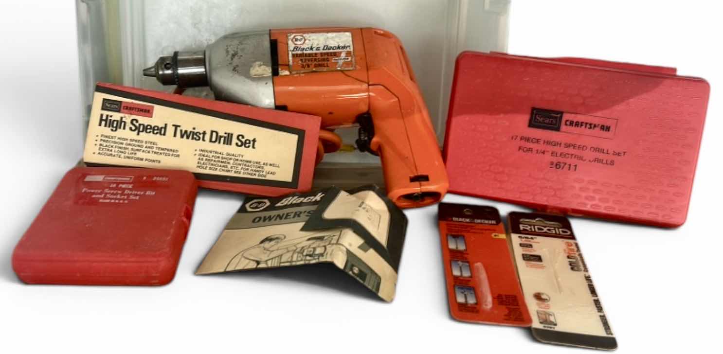 Photo 1 of BLACK & DECKER DRILL, POWER, SCREWDRIVER, SET AND MORE