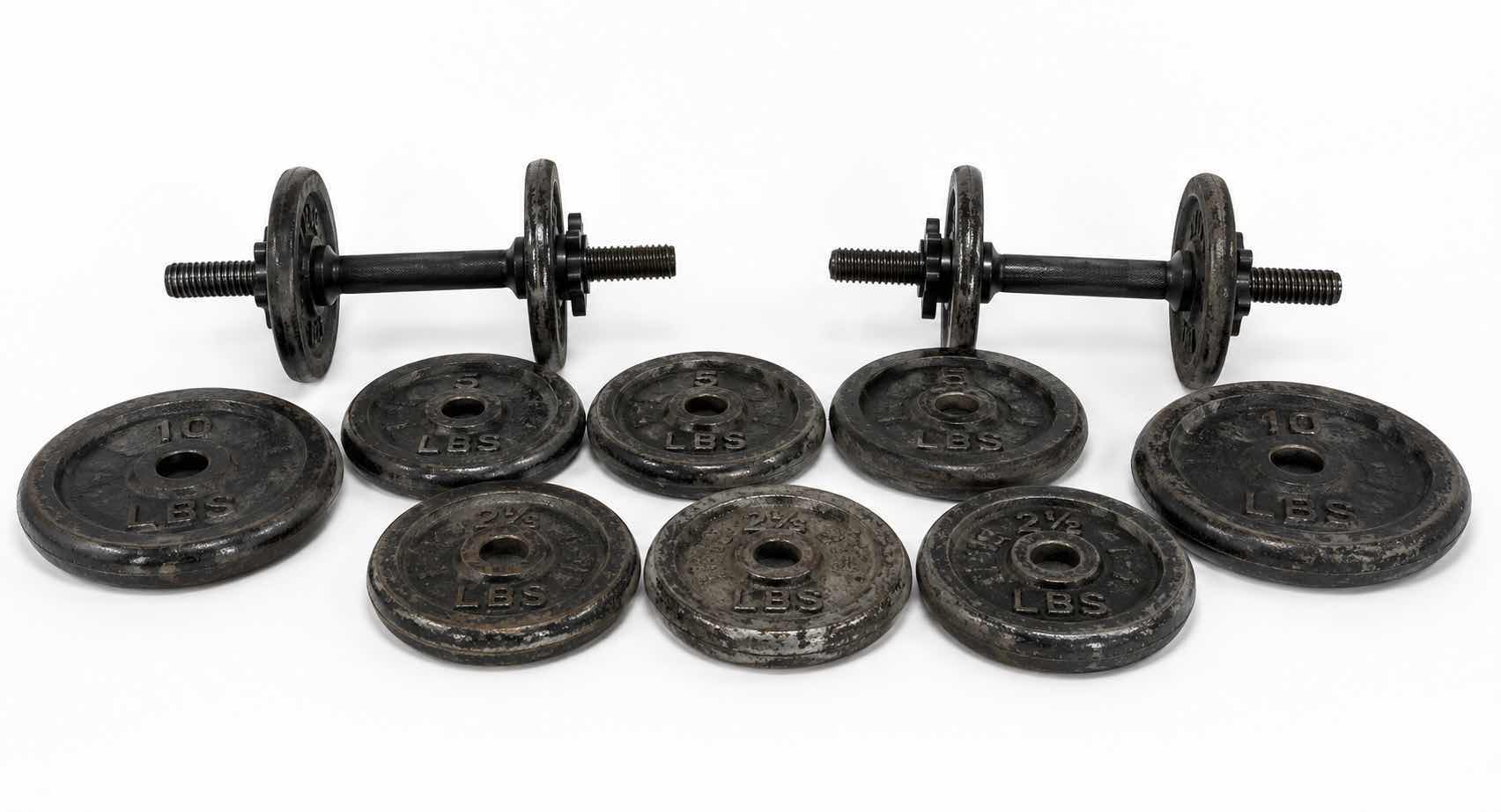 Photo 1 of 2 SETS OF WEIDER DUMBBELLS 6, 5 POUND WEIGHTS 4, 3 POUND WEIGHTS & 2, 29 POUND WEIGHTS