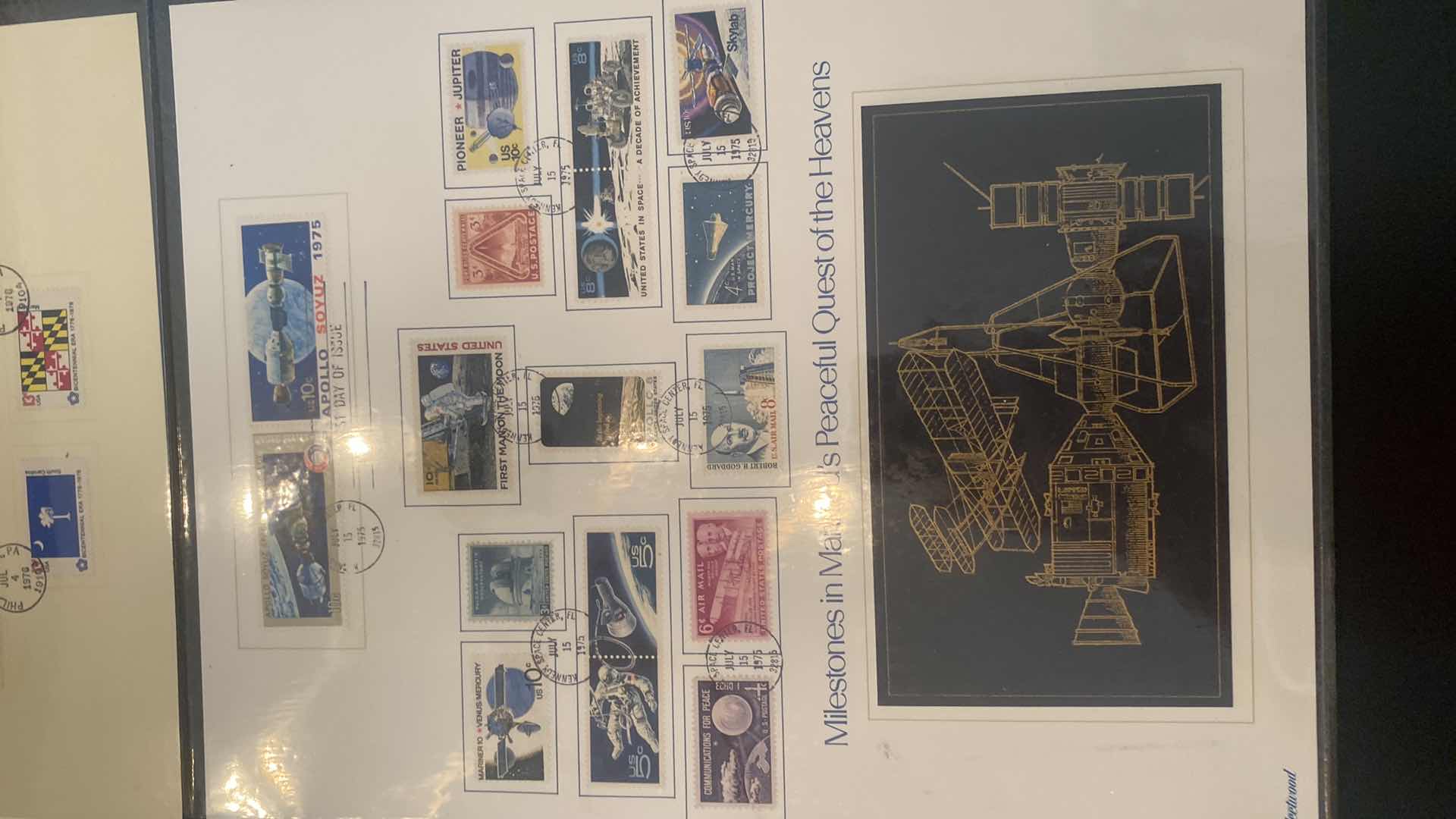 Photo 1 of FIRST DAY OF ISSUE STAMP COLLECTION & MILESTONES AND MANKIND PEOPLE QUESTS AND BICENTENNIAL OF FREEDOM JULY 4 76