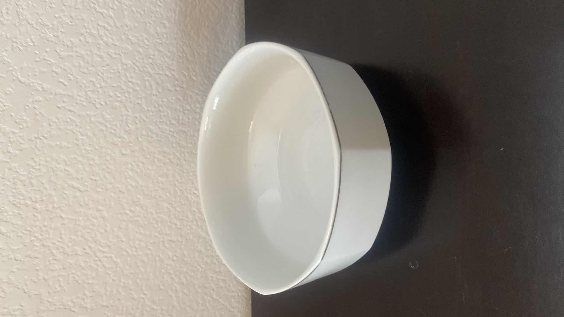 View 5 of 44 CROWN PORCELAIN 10 1/4 INCH DINNER PLATES WITH SALAD PLATES SOUP BOWLS AND SAUCERS, CUPS SUGAR AND CREAMER & PLATTER MADE IN THAILAND