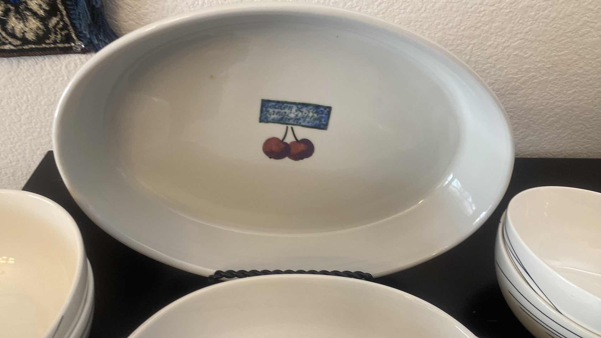 Photo 1 of HAND PAINTED OPEN CASSEROLE DISHES WITH FOUR BOWLS