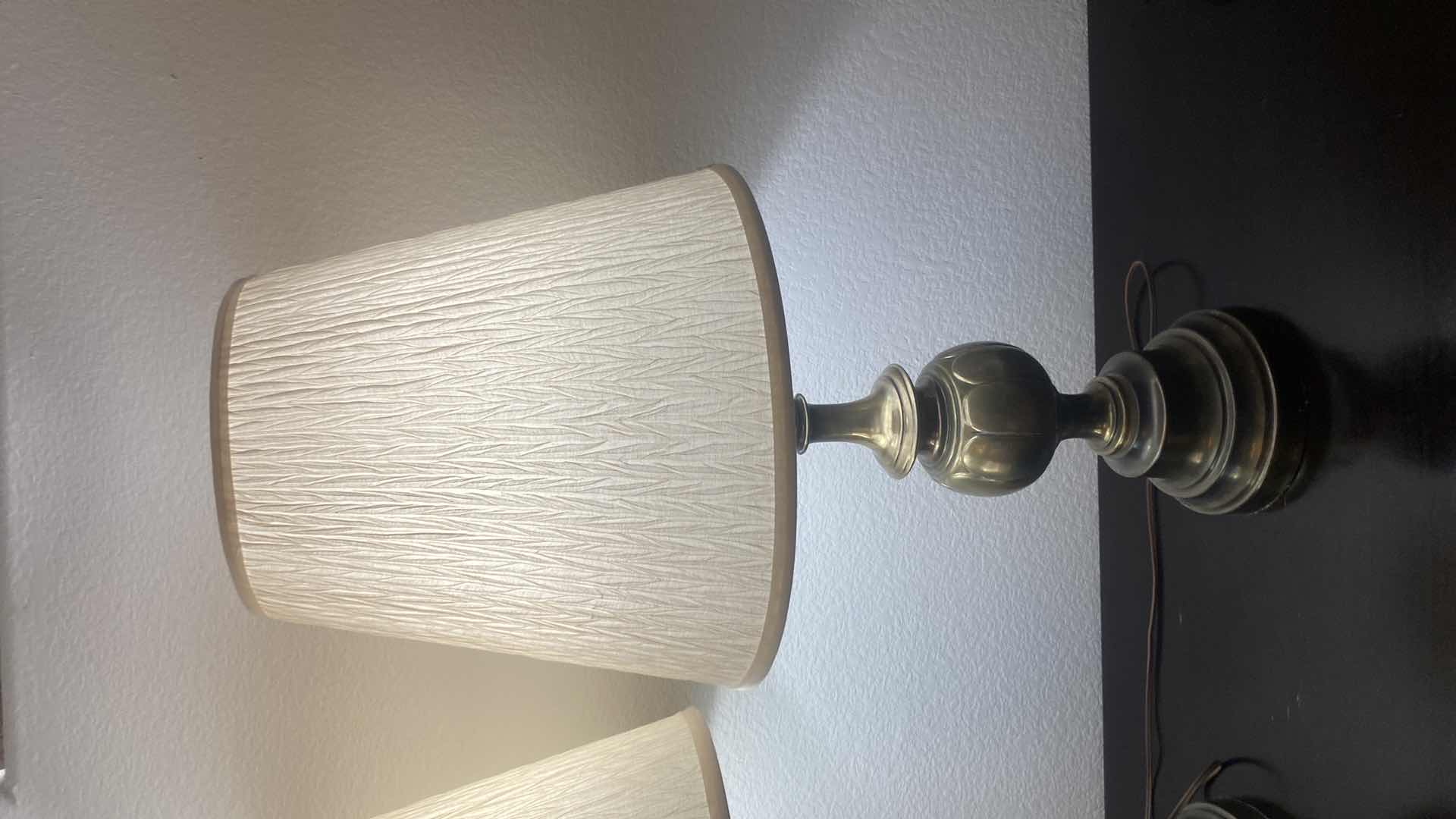 Photo 1 of VINTAGE BRASS TABLE LAMPS H 31”