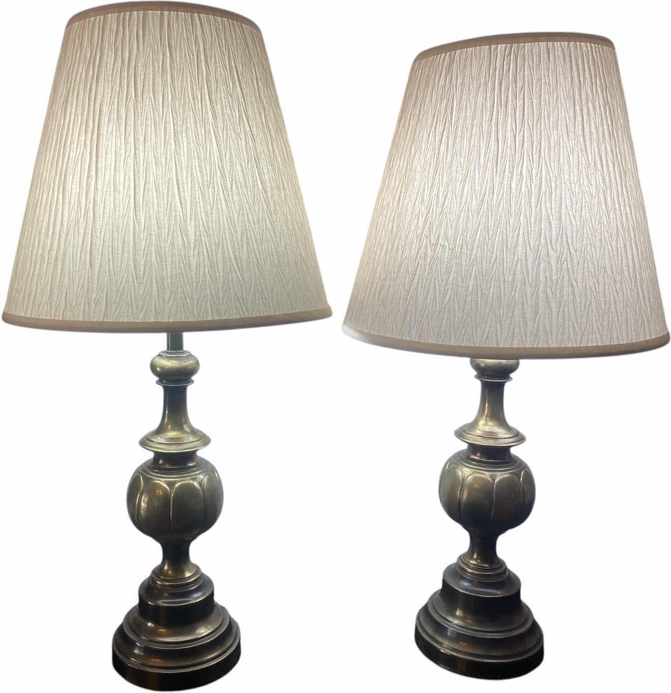 Photo 1 of VINTAGE BRASS TABLE LAMPS H 31”