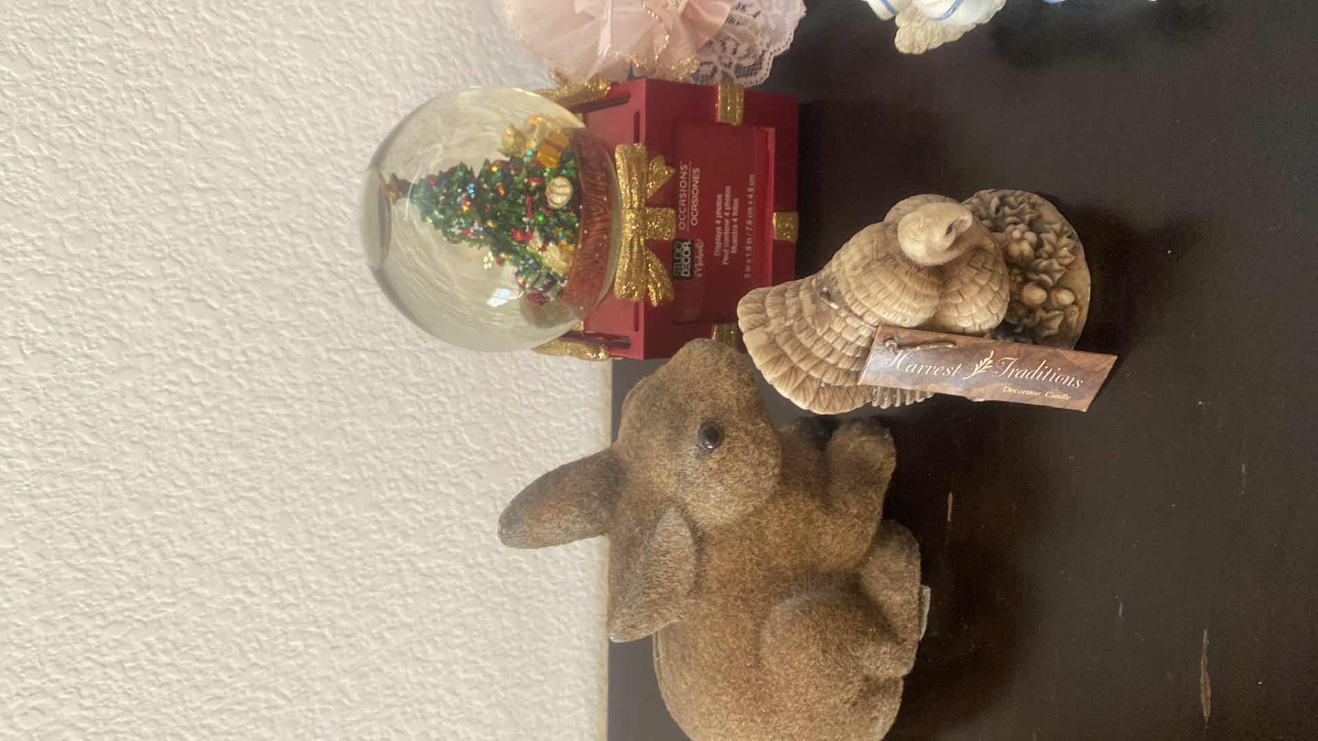 Photo 1 of HOLIDAY DECOR SNOW GLOBES BUNNY BANK TURKEY AND MORE