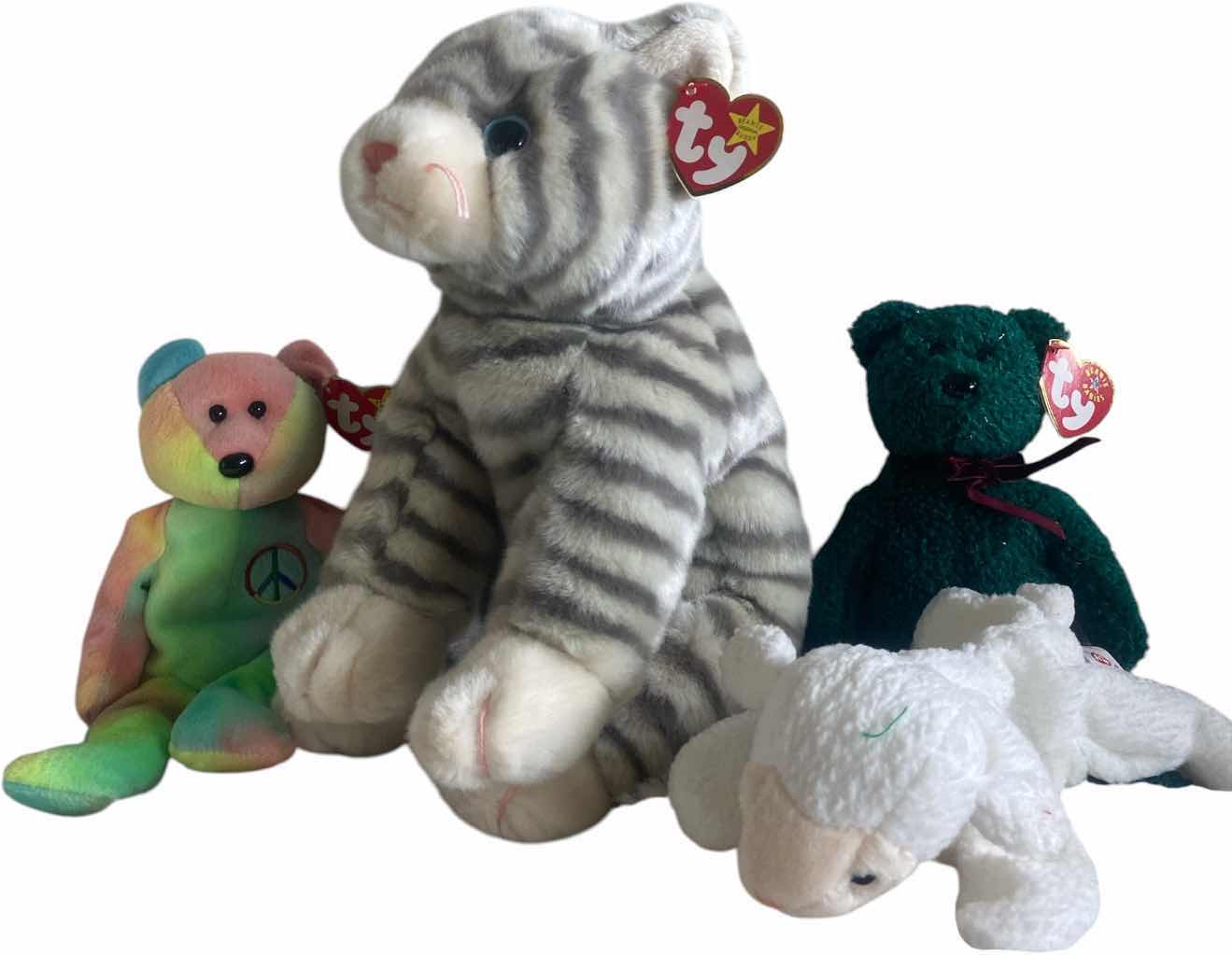 Photo 1 of 1 BEANIE BUDDY AND 3 BEANIE BABIES