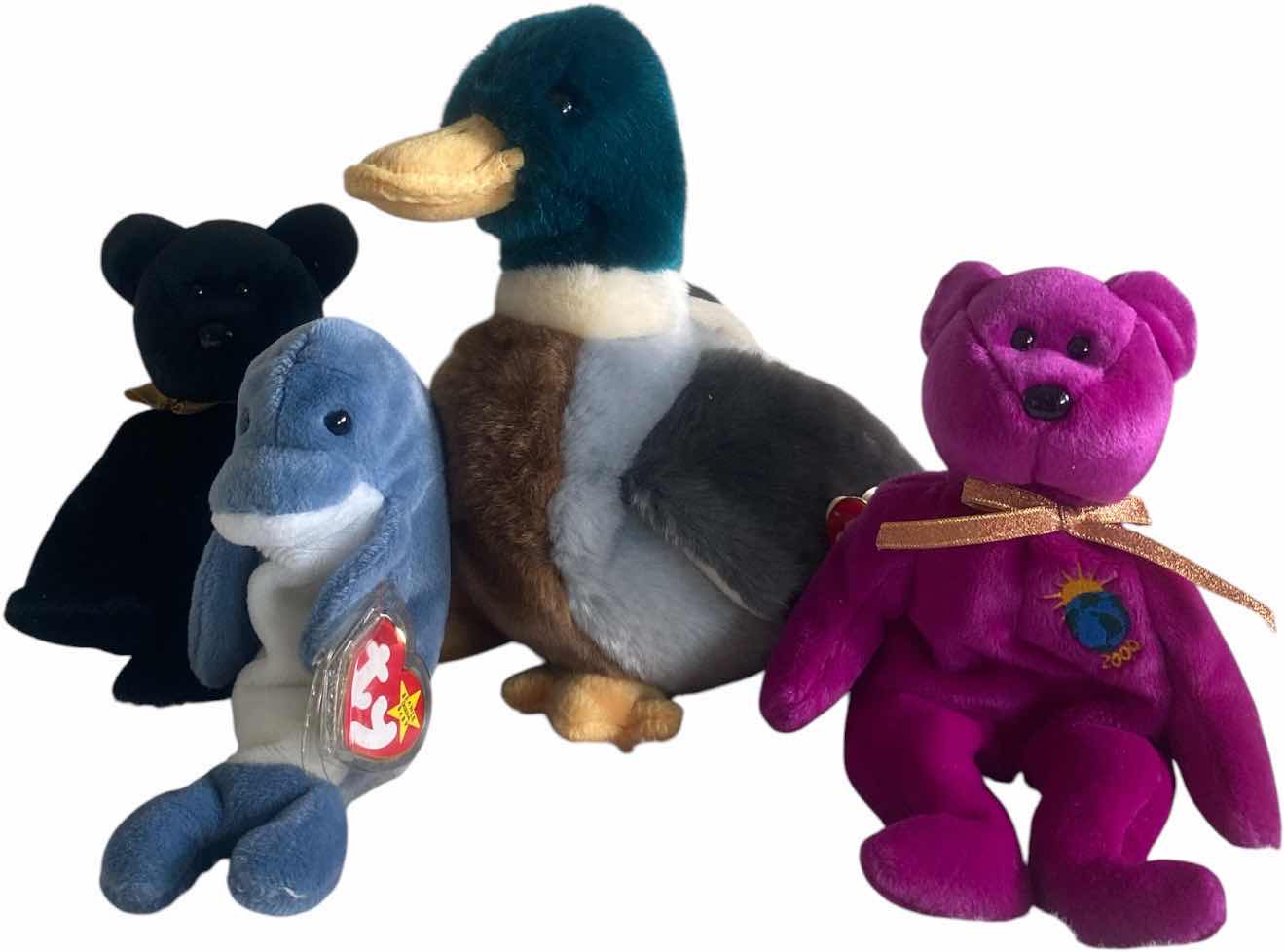 View 1 of 1 BEANIE BUDDY AND 3 BEANIE BABIES