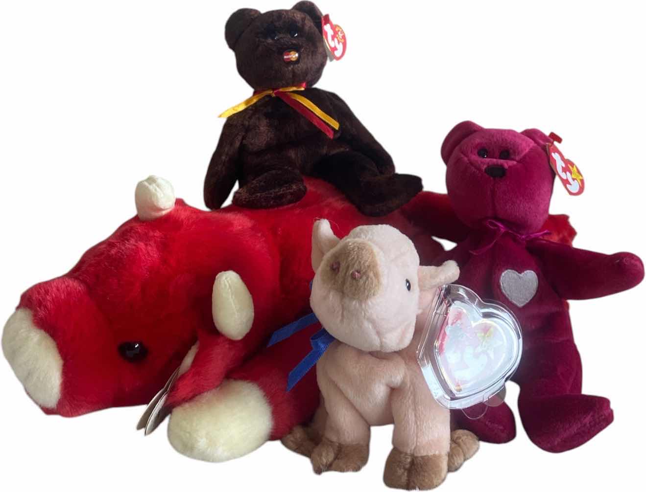 View 1 of 1 BEANIE BUDDY AND 3 BEANIE BABIES