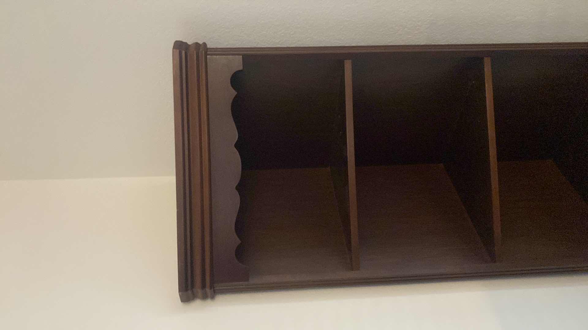 Photo 1 of WOOD FIVE SHELF CORNER CURIO DISPLAY 26“ X 75“