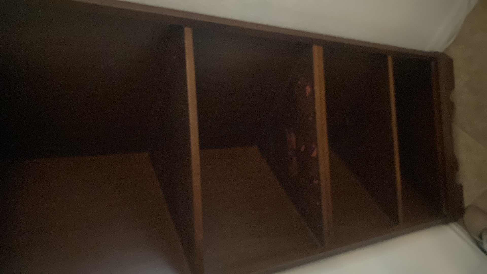 Photo 1 of WOOD FIVE SHELF CORNER CURIO DISPLAY 26“ X 75“