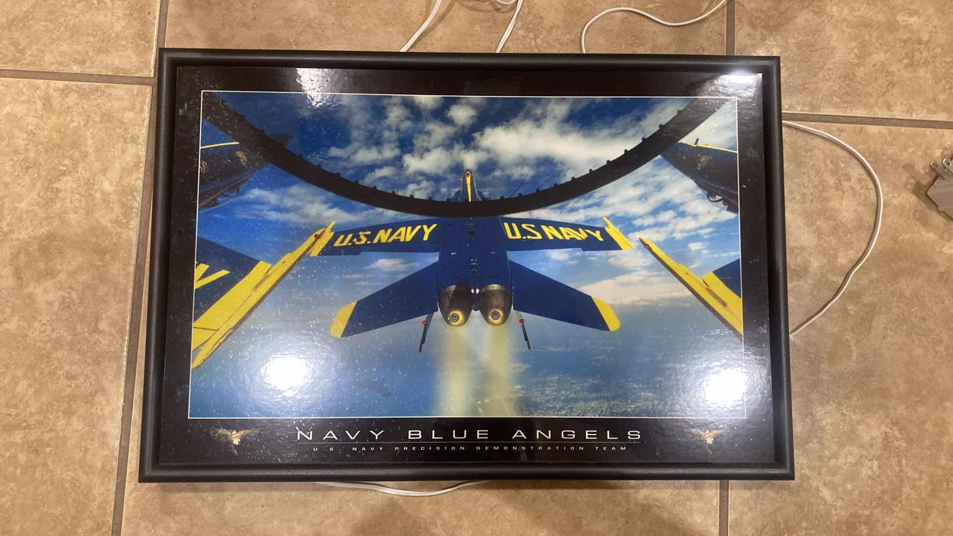 View 2 of FRAMED BLUE ANGELS PHOTOGRAPH THAT LIGHTS ARTWORK 18 1/2” X 12 1/2”