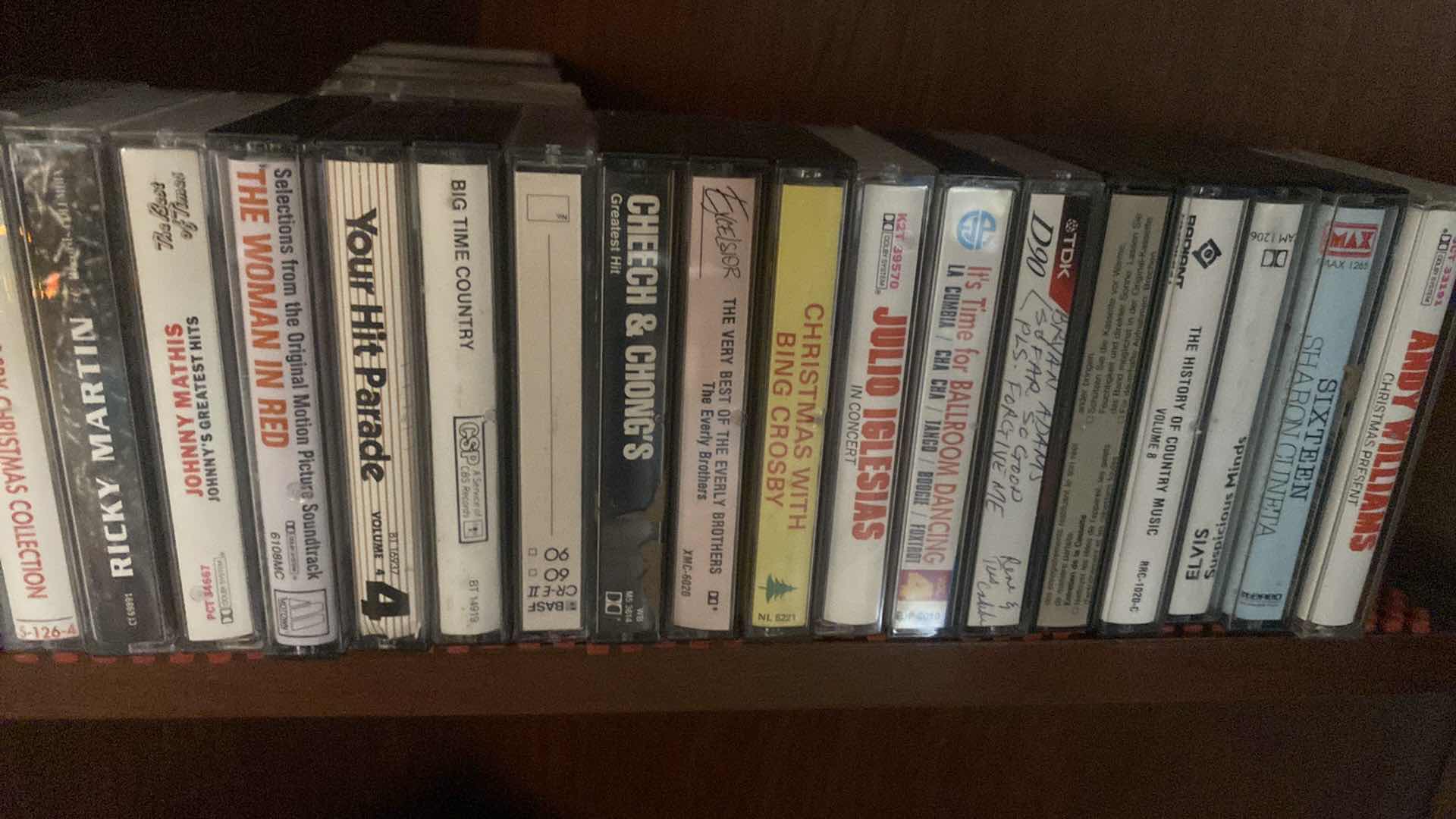 Photo 1 of CONTENTS OF CORNER UNIT - CD’s & CASSETTES & VAIO SPEAKERS