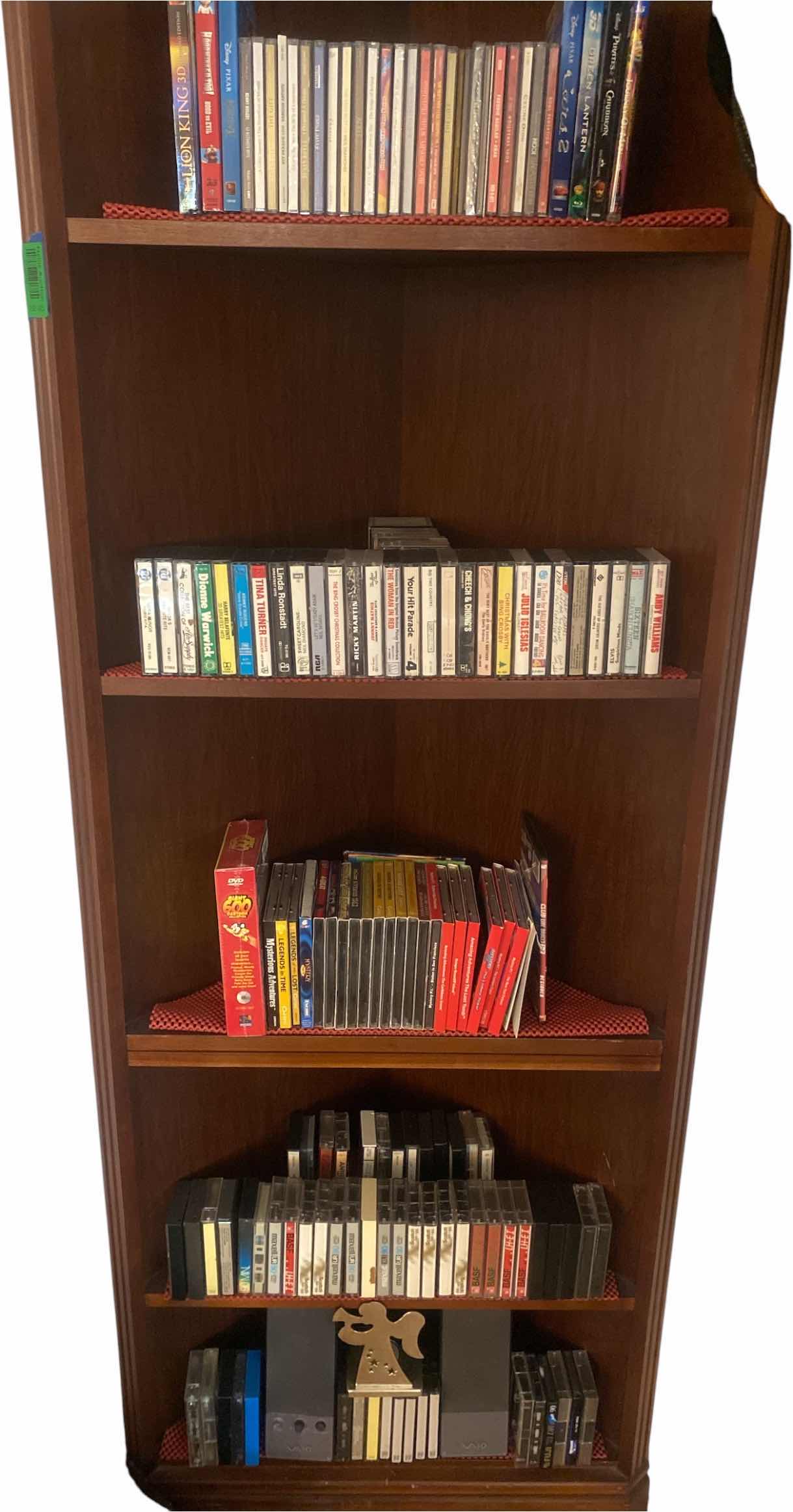 Photo 1 of CONTENTS OF CORNER UNIT - CD’s & CASSETTES & VAIO SPEAKERS