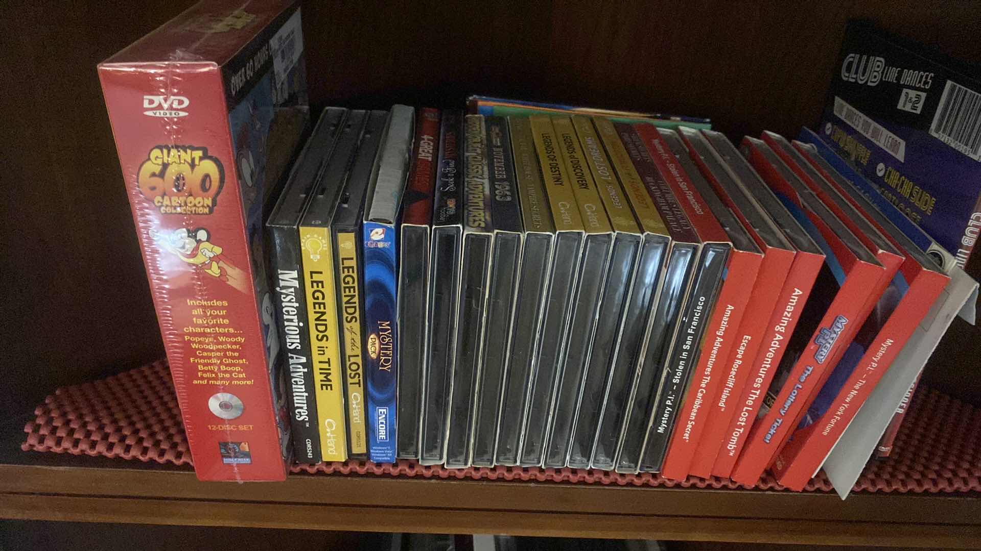 Photo 1 of CONTENTS OF CORNER UNIT - CD’s & CASSETTES & VAIO SPEAKERS