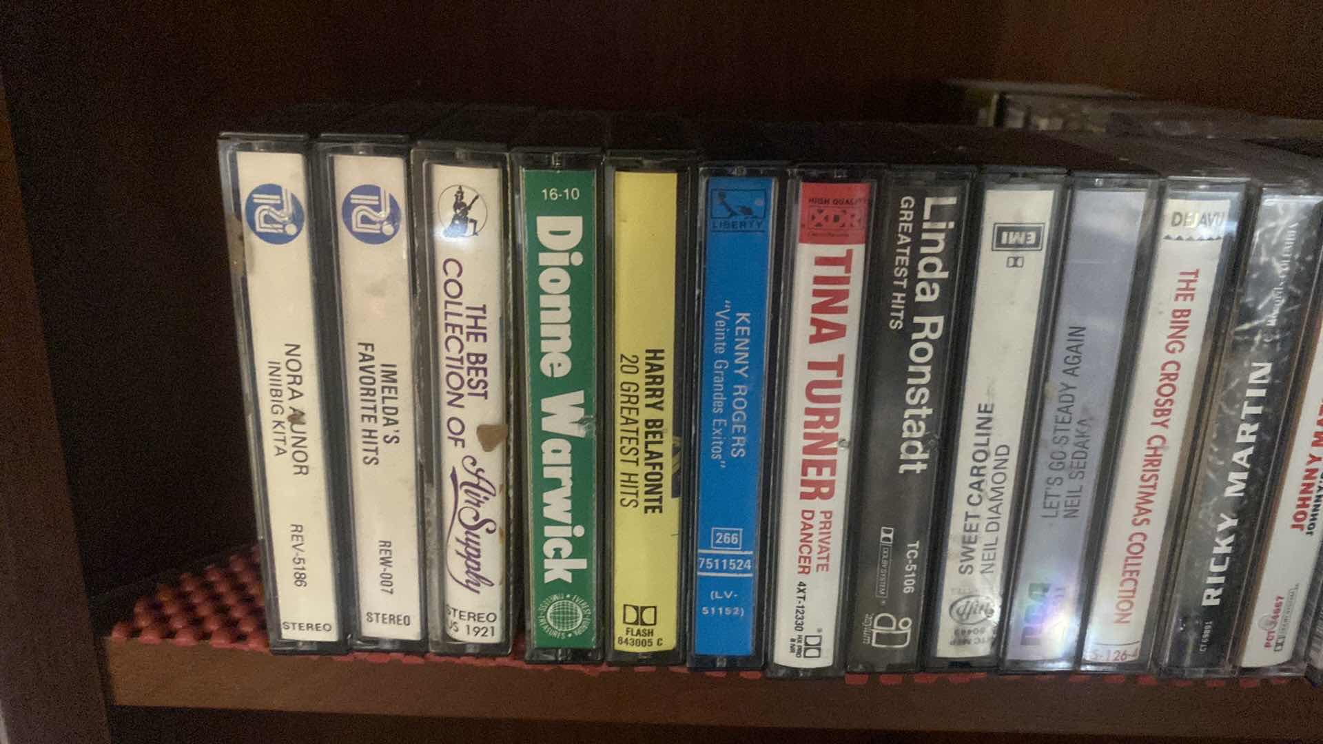 Photo 1 of CONTENTS OF CORNER UNIT - CD’s & CASSETTES & VAIO SPEAKERS