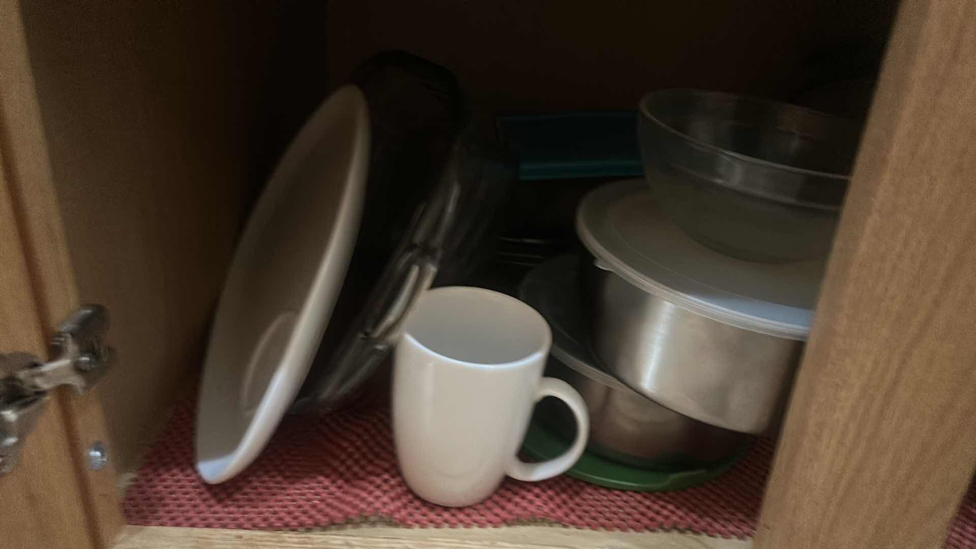 Photo 1 of CONTENTS OF KITCHEN CABINET