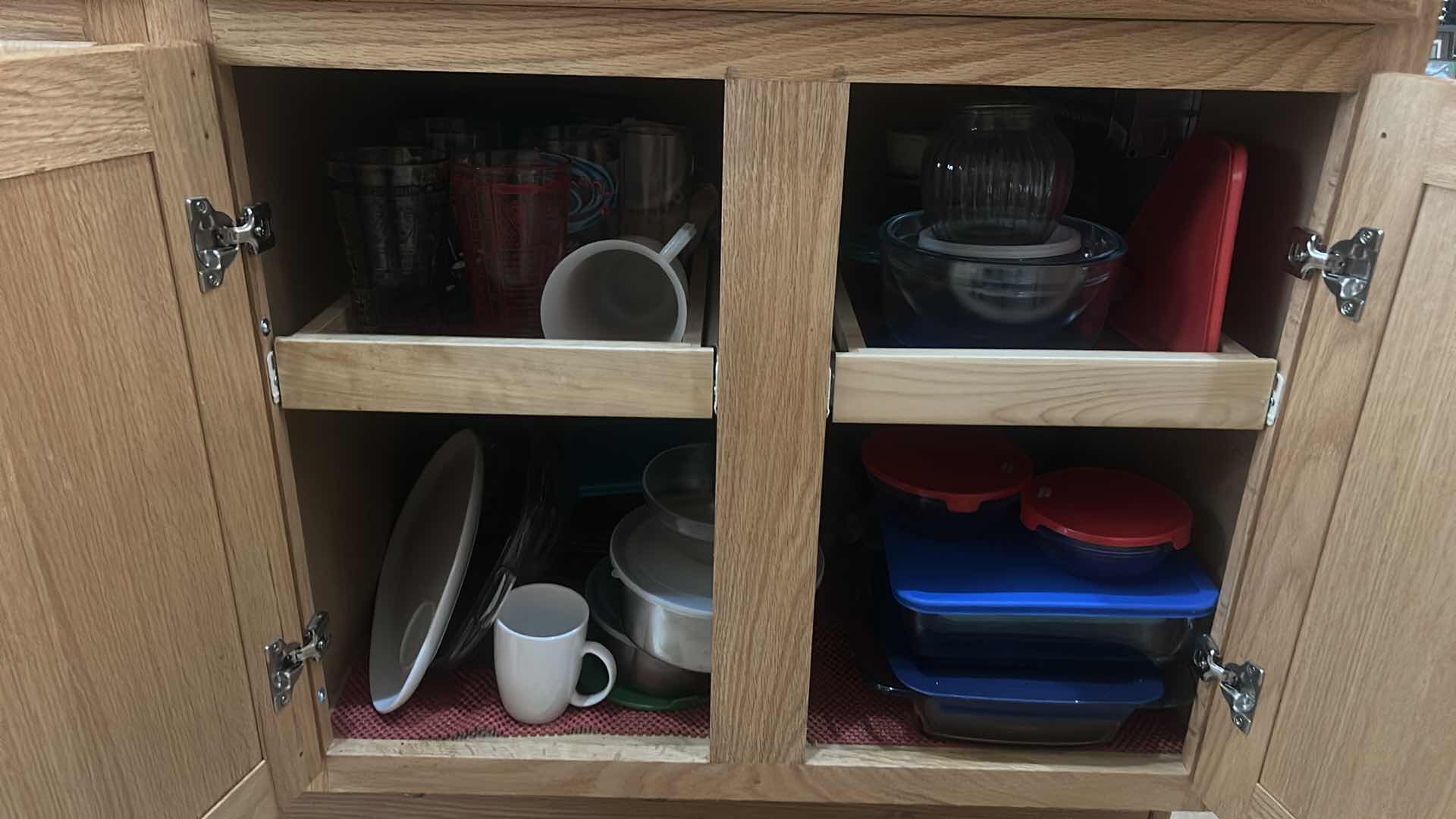 Photo 1 of CONTENTS OF KITCHEN CABINET