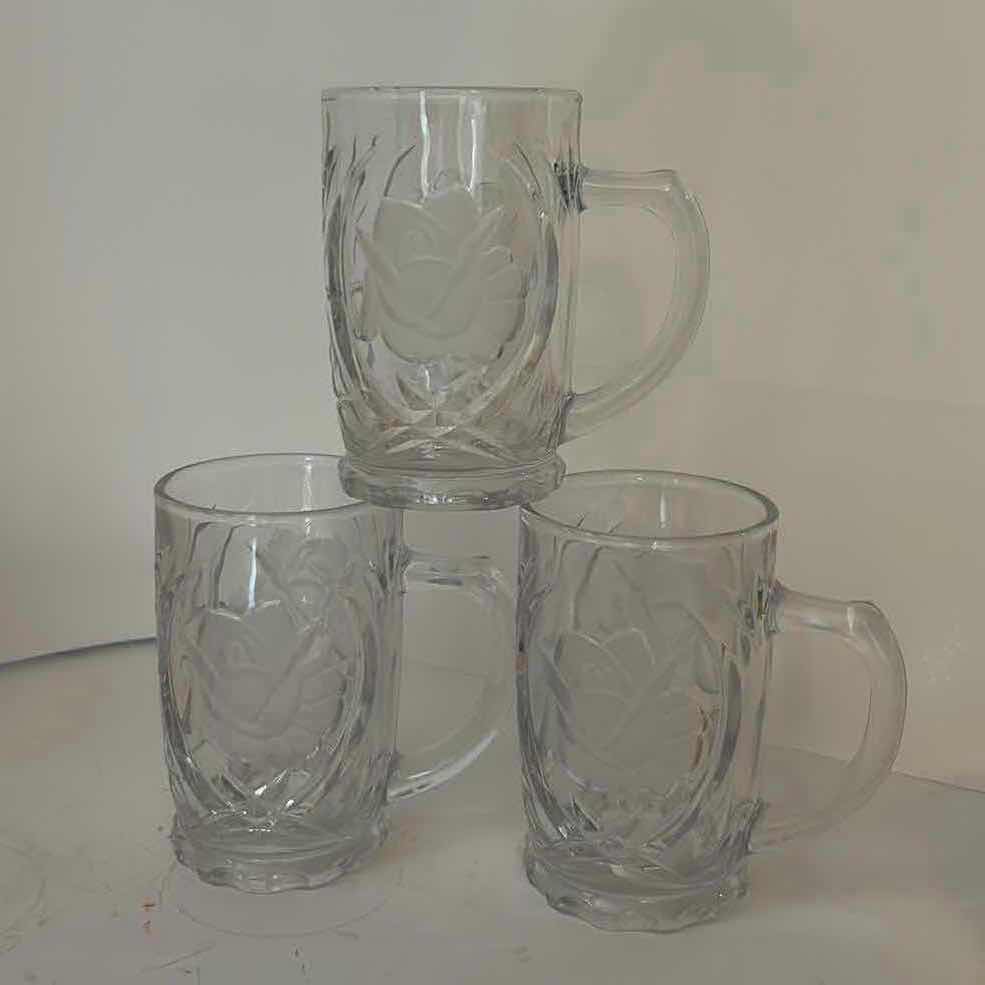 Photo 1 of VINTAGE SET OF THREE MIKASA ROSE PEARLS MUGS