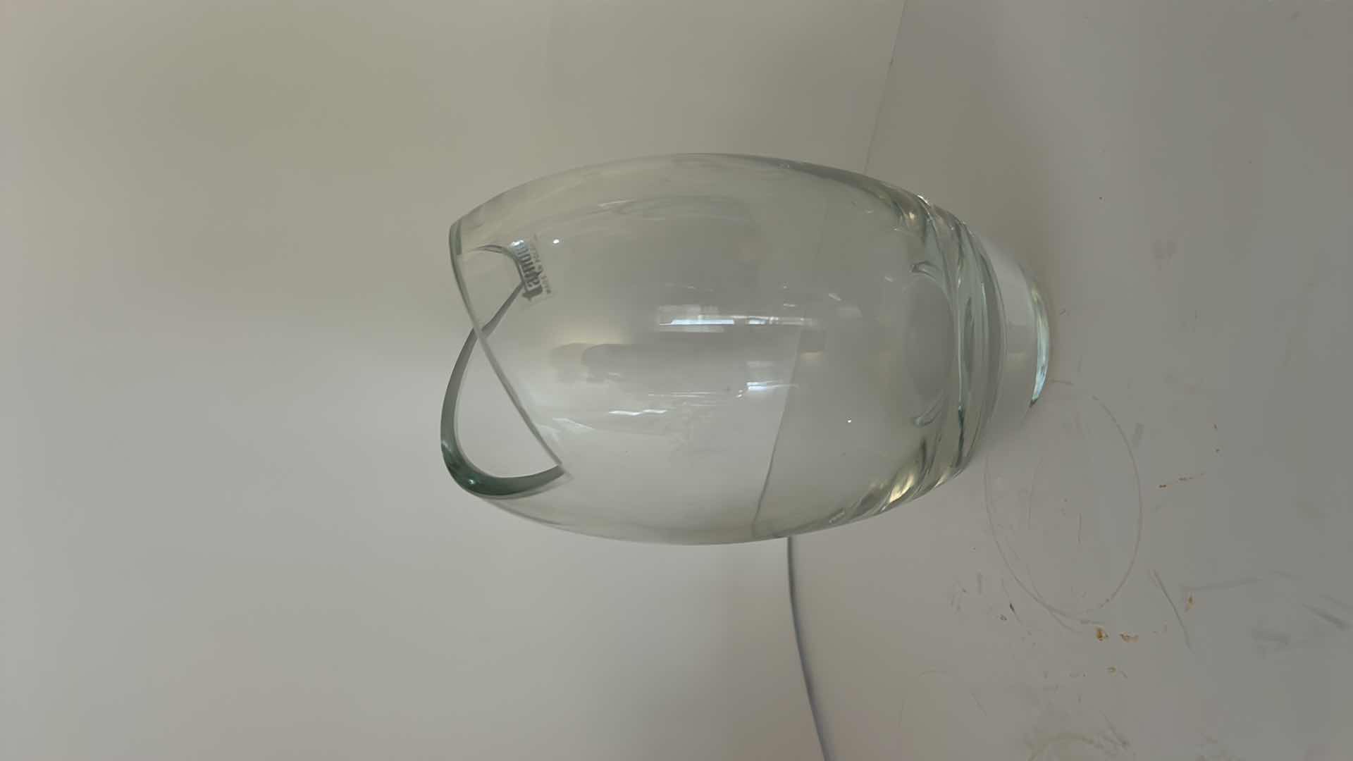 Photo 1 of TARNOW POLAND LEAD CRYSTAL “FISH MOUTH”, TULIP VASE H7.5”