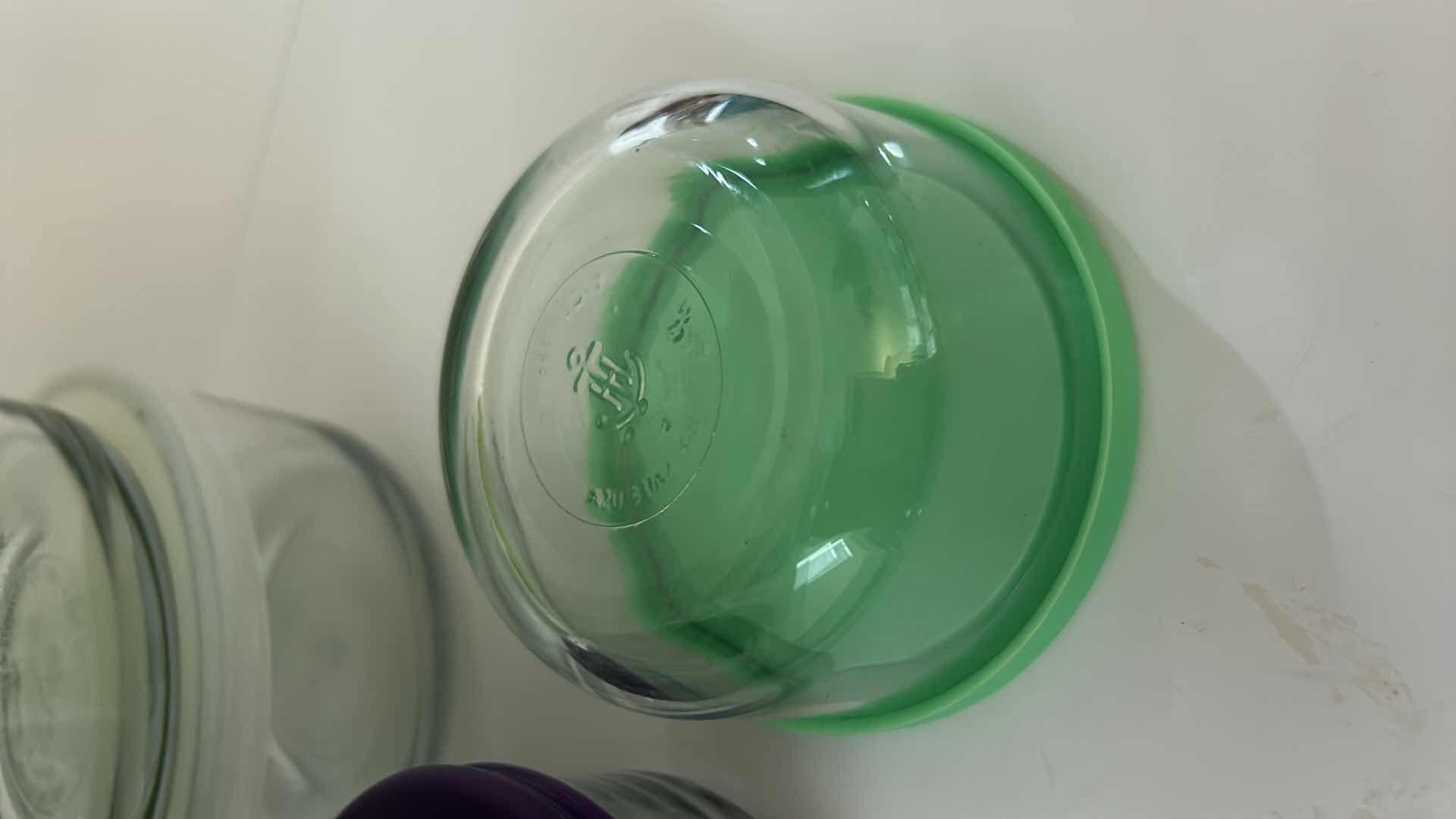 Photo 1 of 13- ANCHOR HOCKING-ASSORTED CLEAR GLASS FOOD STORAGE CONTAINERS WITH MULTICOLOR PLASTIC LIDS