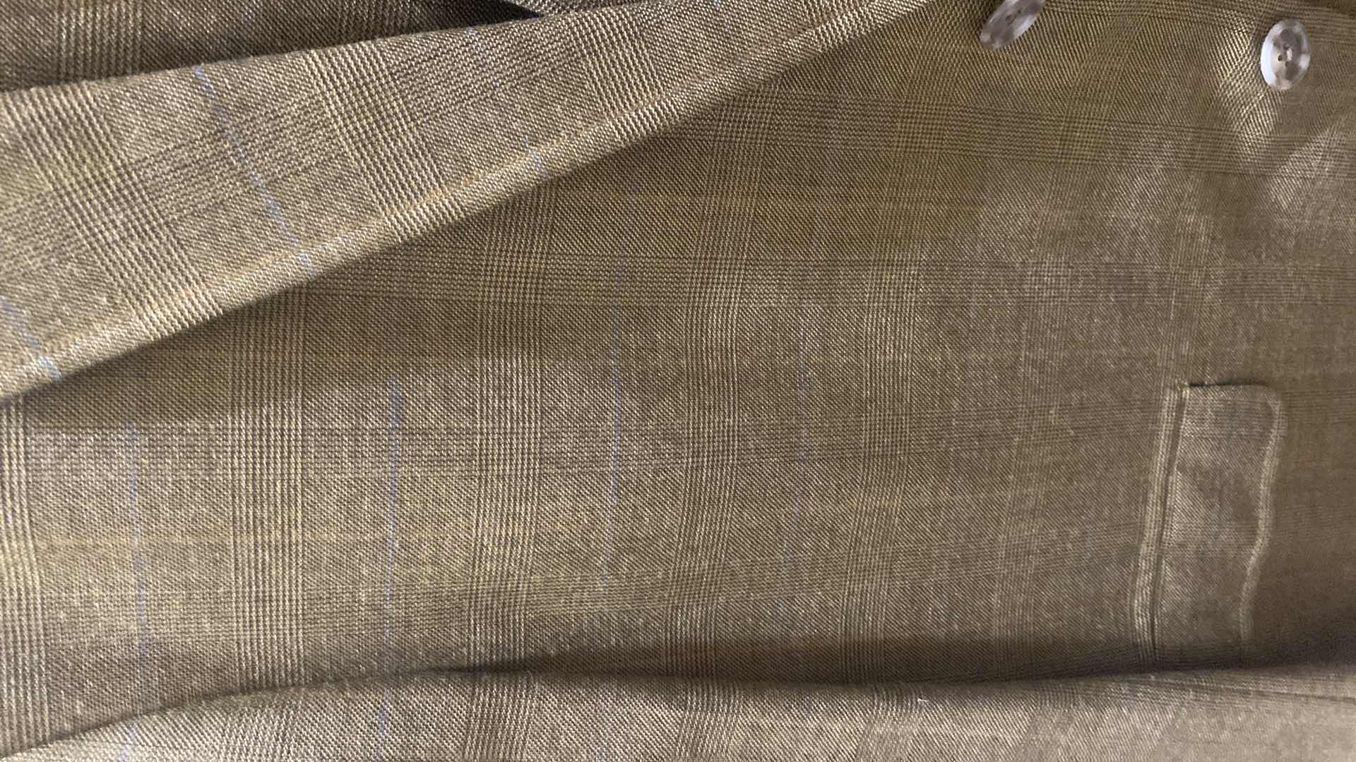 Photo 1 of HAND FASHIONED MEN’S WOOL SUIT FROM HONG KONG ESTIMATED SIZE 36 TO 40