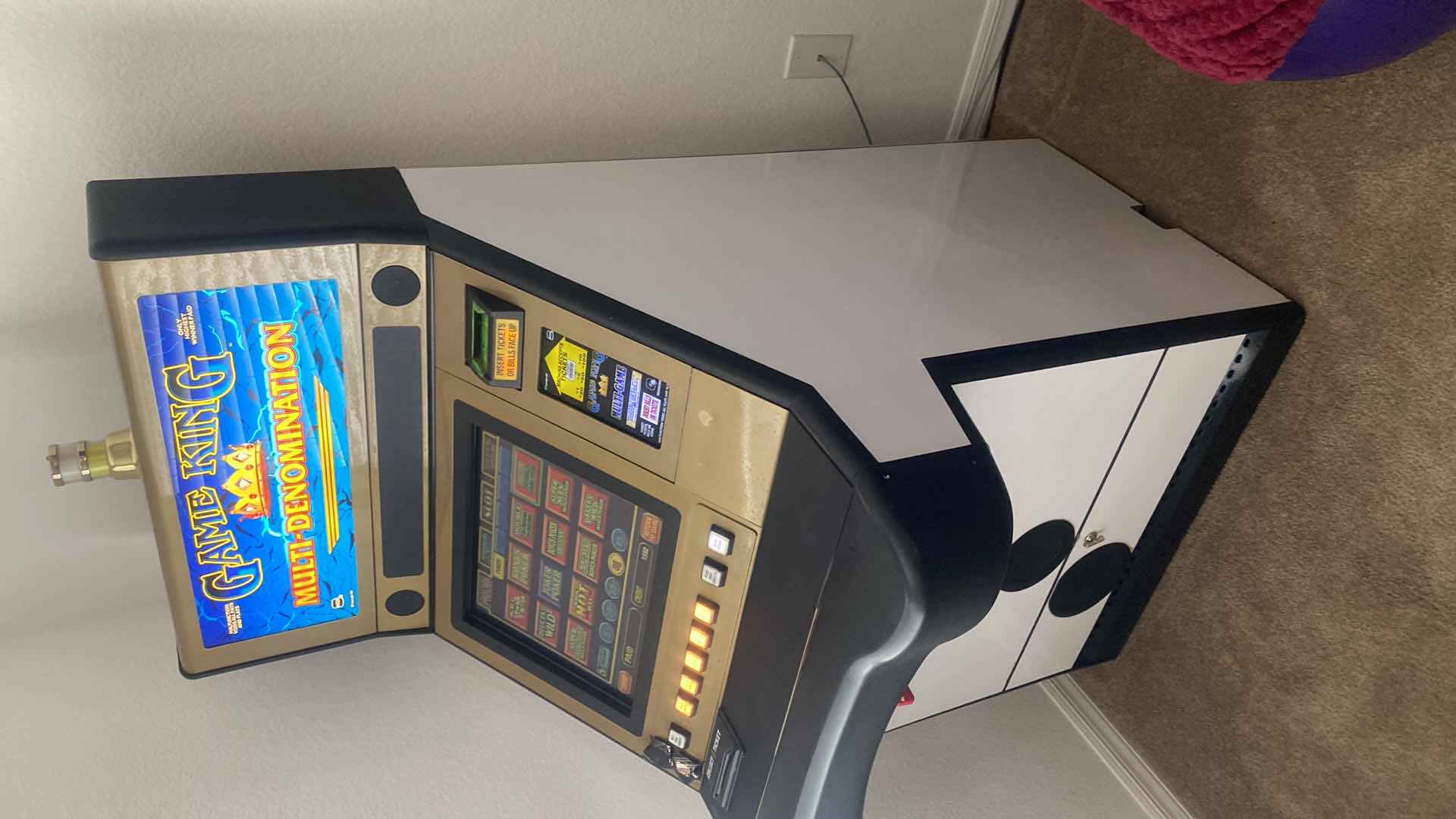 Photo 1 of IGT GAME KING MULTI DOMINATION UPRIGHT SLOT MACHINE WITH CABINET AND KEYS 28” x 33” H 61”