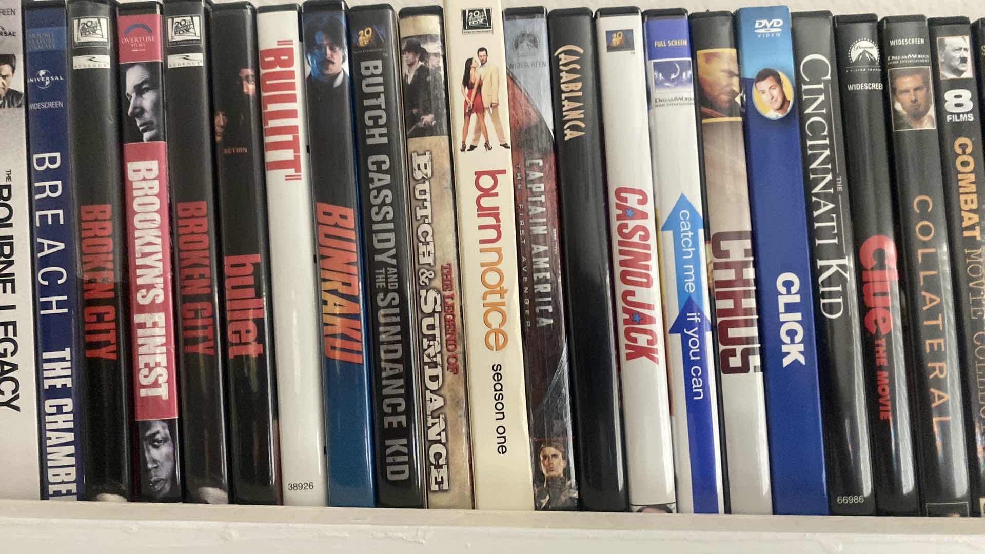 Photo 1 of SHELF OF 150 DVD MOVIES SEE PICTURES