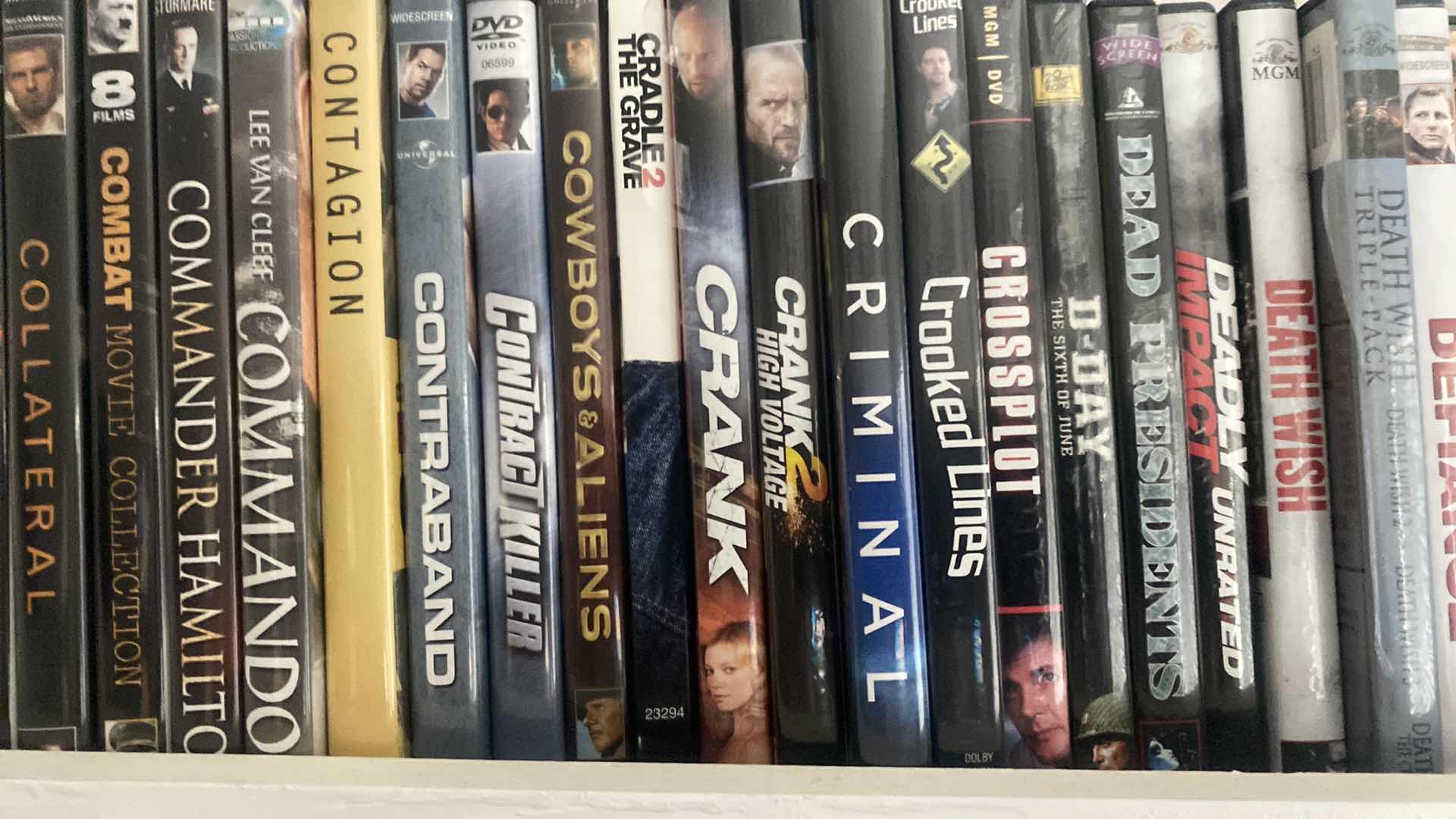 Photo 1 of SHELF OF 150 DVD MOVIES SEE PICTURES