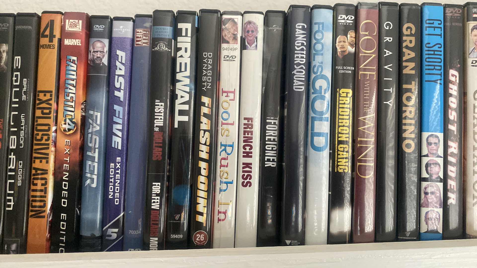 Photo 1 of SHELF OF 150 DVD MOVIES SEE PICTURES