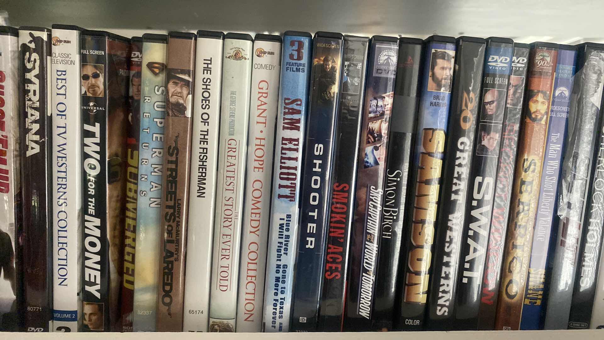 Photo 1 of SHELF OF 150 DVD MOVIES SEE PICTURES
