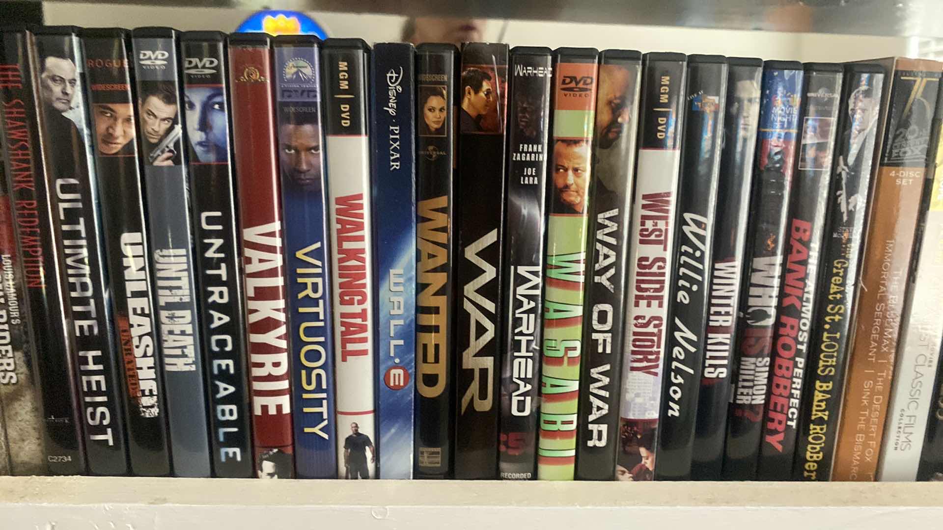 Photo 1 of SHELF OF 135 DVD MOVIES SEE PICTURES